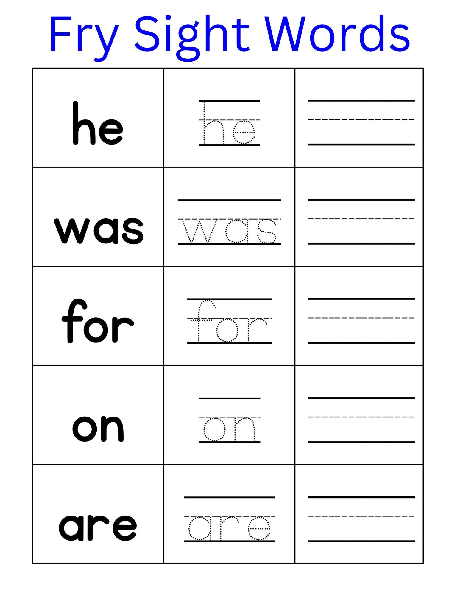 FREE Sight Word The Printable Worksheet MyTeachingStation