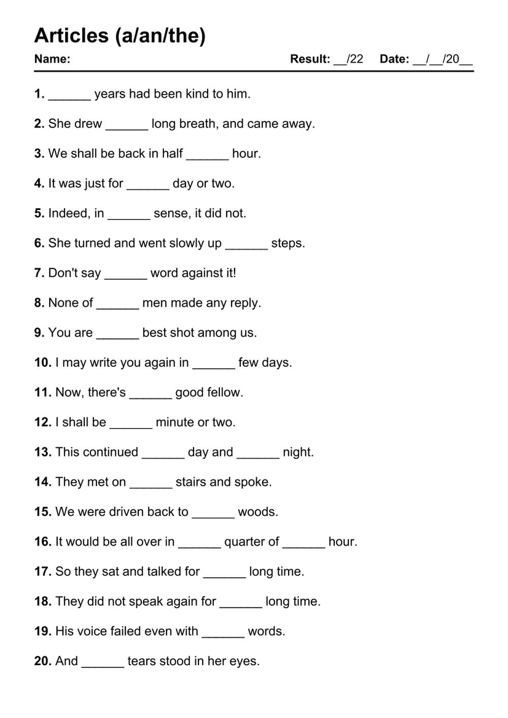 101 Articles PDF Worksheets With Answers 2145 Exercises Grammarism 101 Articles PDF Worksheets With Answers 2145 Exercises Grammarism