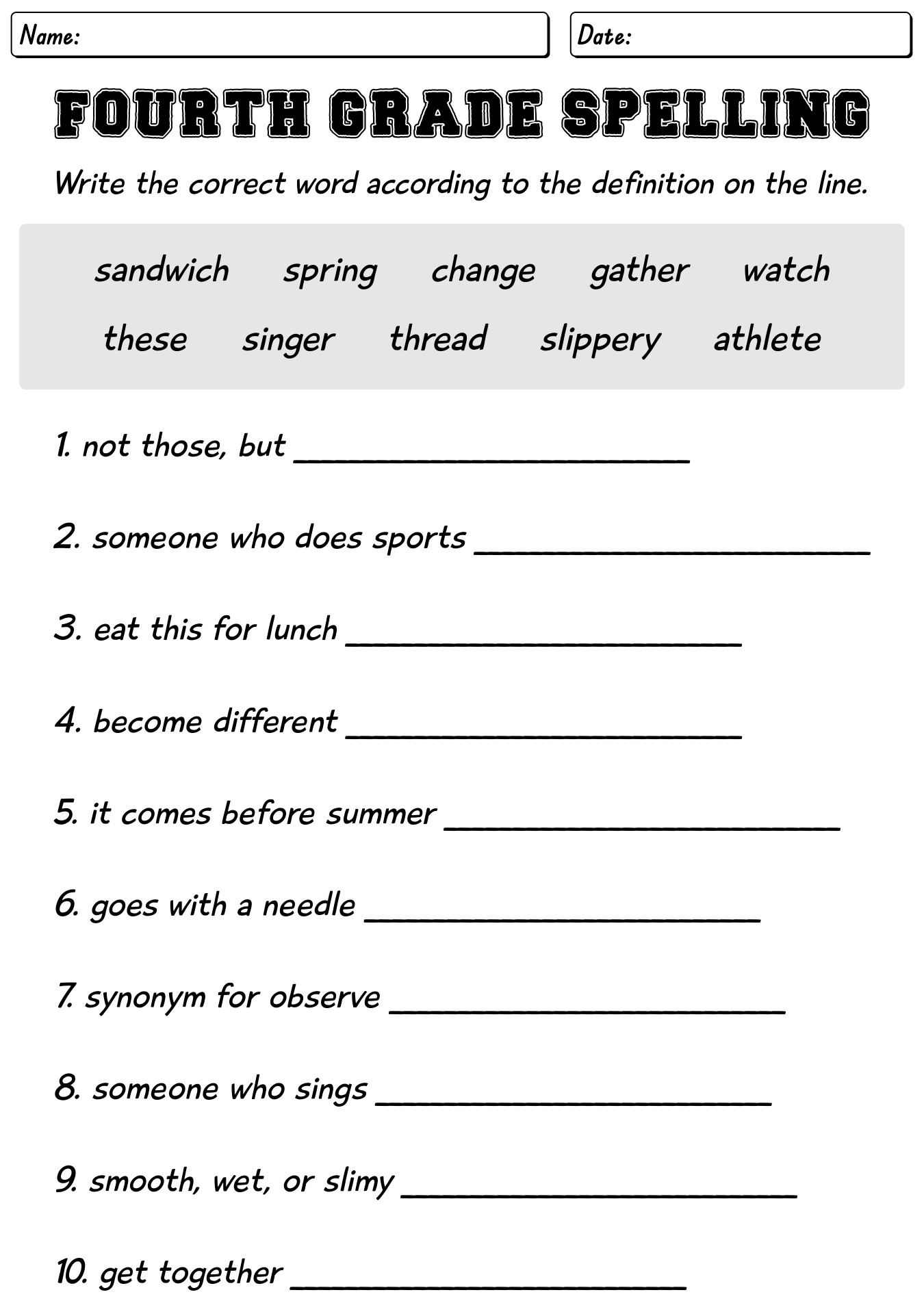 11 4th Grade Spelling Worksheets Printable Free PDF At Worksheeto 11 4th Grade Spelling Worksheets Printable Free PDF At Worksheeto