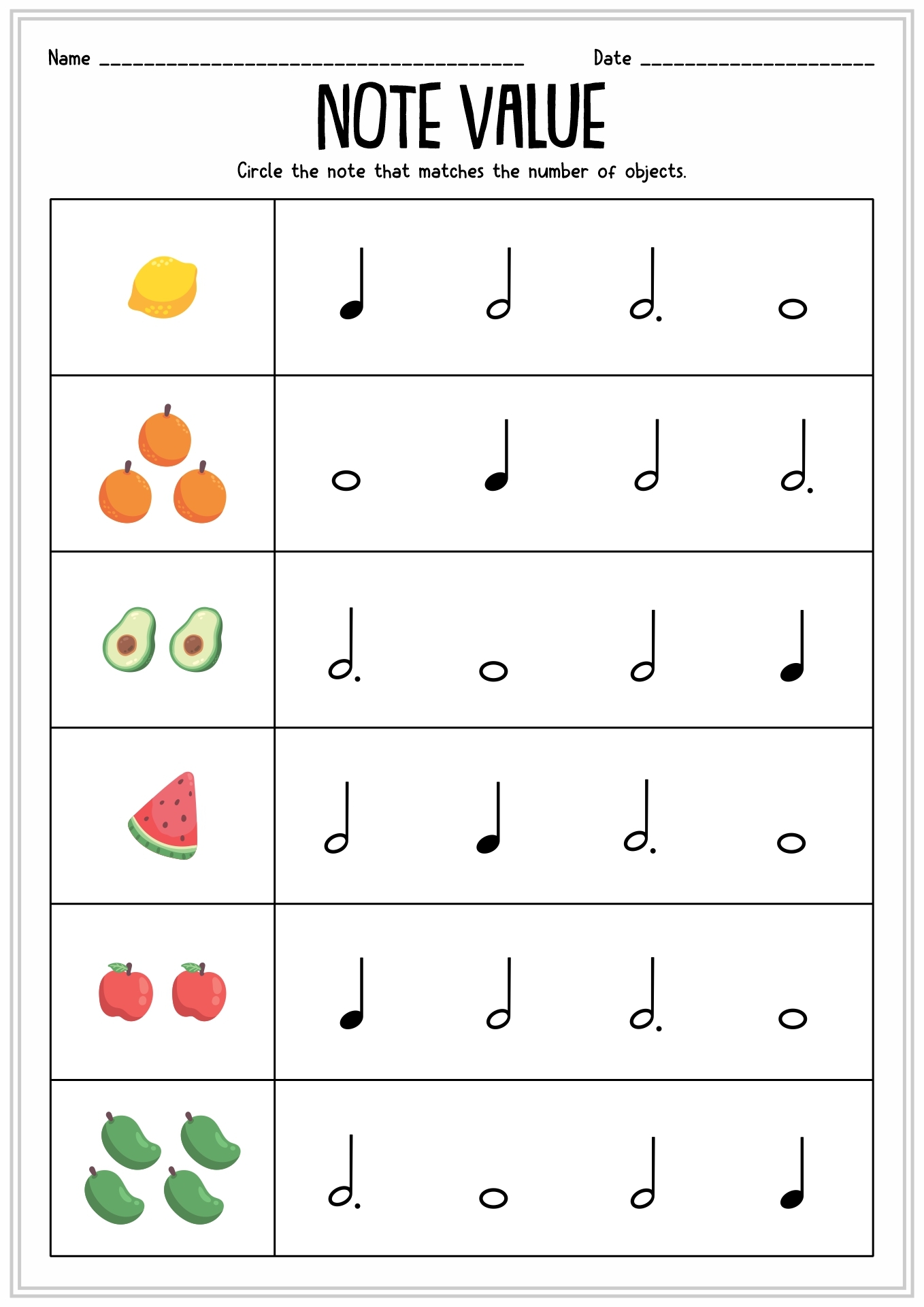 11 Music Theory Worksheets Note Value Free PDF At Worksheeto