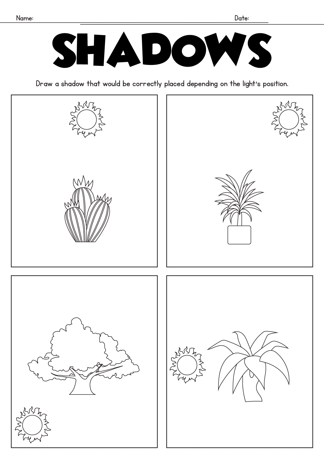 11 My Shadow Worksheet Free PDF At Worksheeto