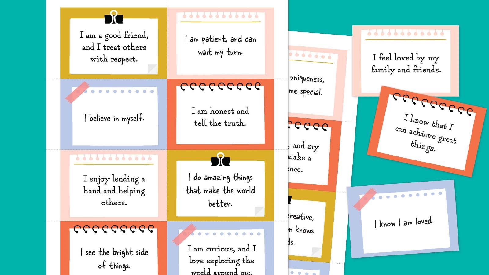 111 Daily Positive Affirmations For Kids Free Printable Cards FREE DOWNLOADS