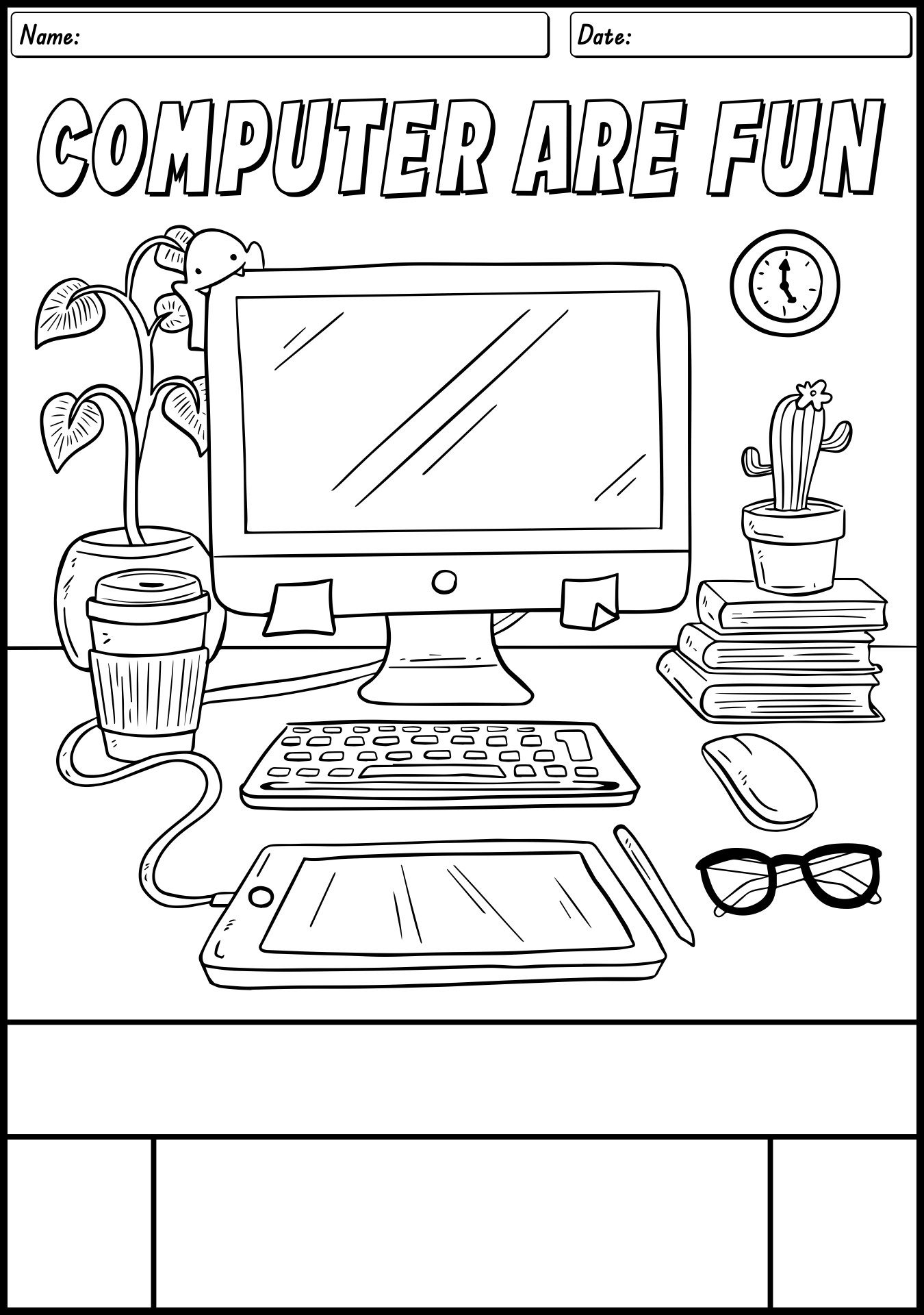 12 Computer Coloring Worksheets Free PDF At Worksheeto