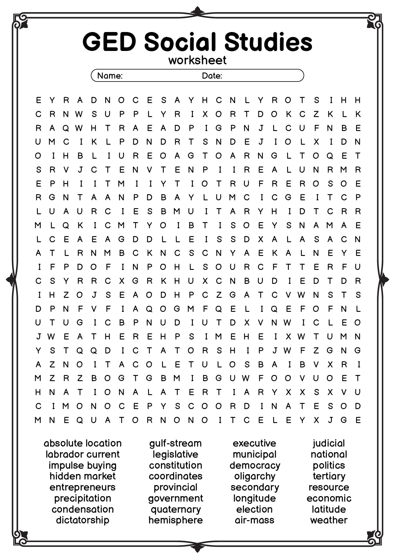 12 Printable GED Social Studies Worksheets Free PDF At Worksheeto