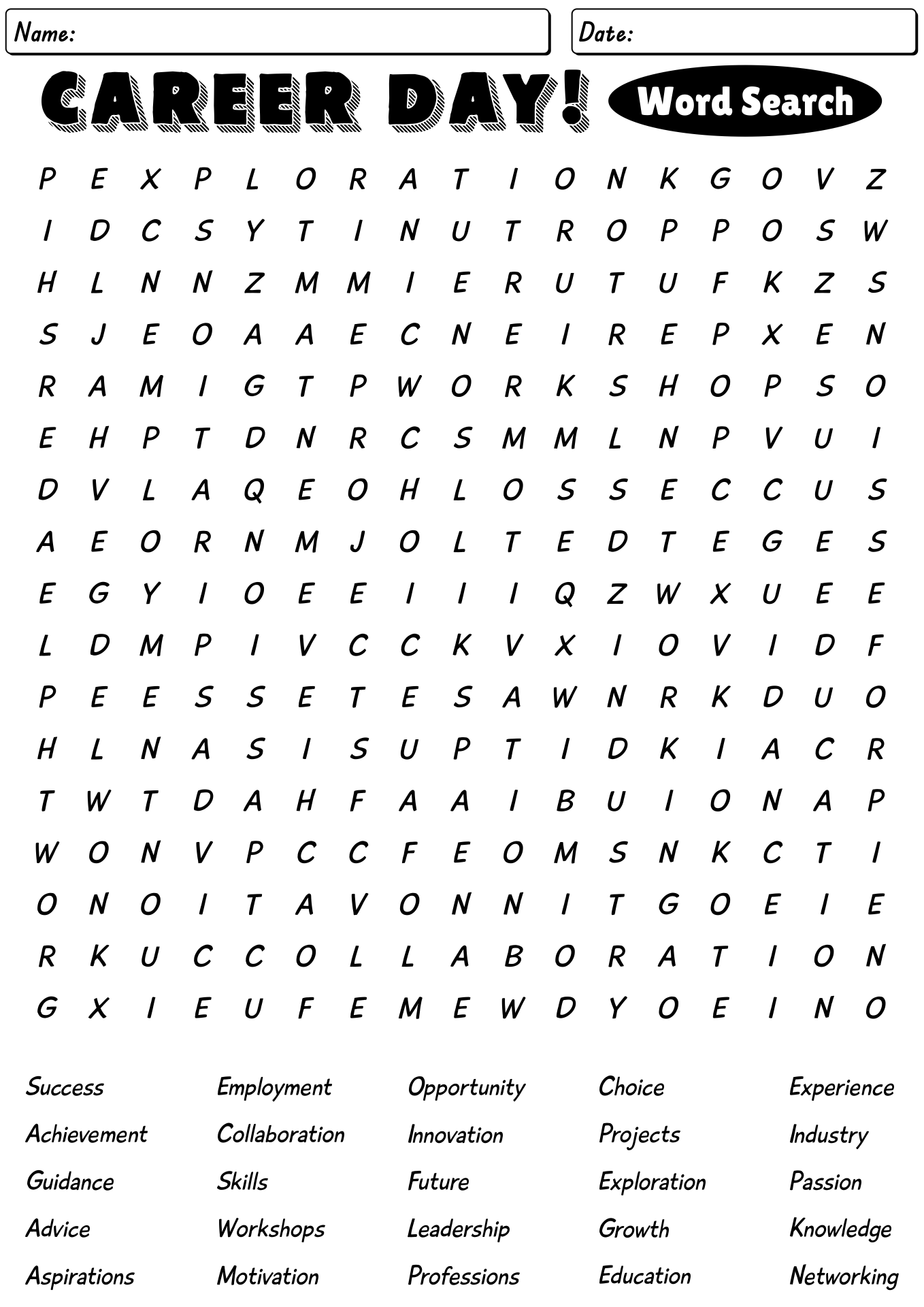 13 Career Activities Worksheets Free PDF At Worksheeto