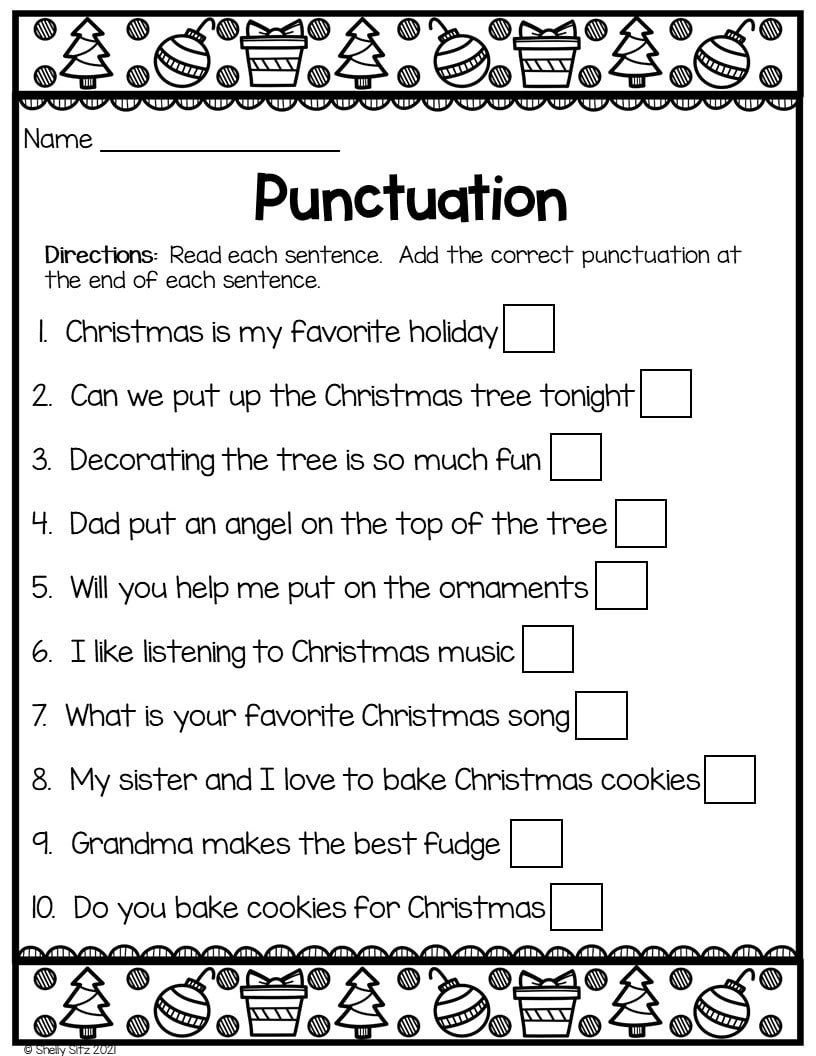 Christmas Printables 2nd Grade Made By Teachers