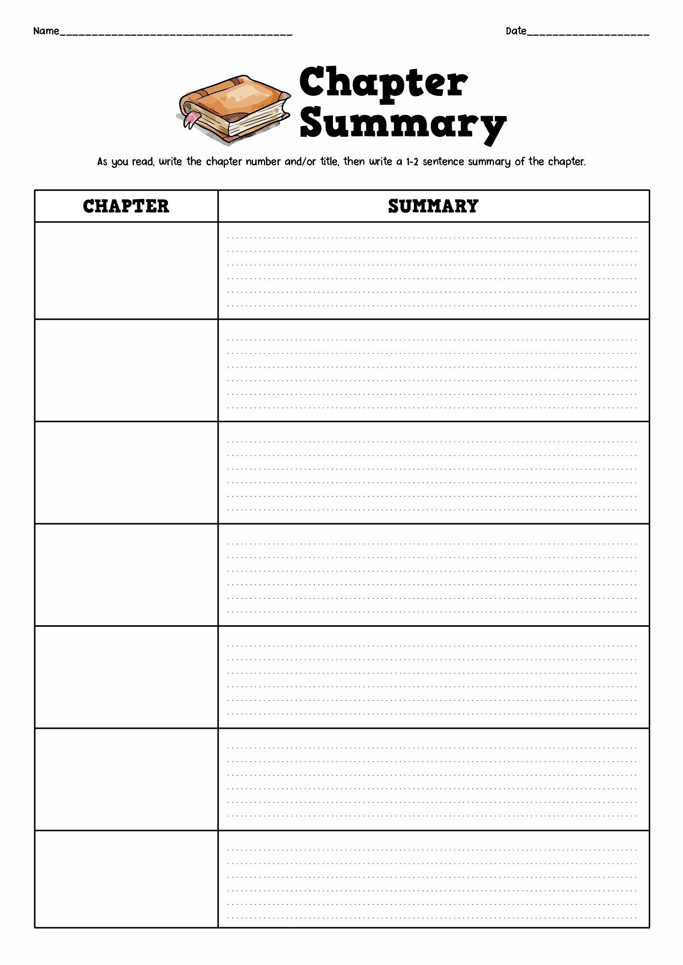 13 Printable Summary Worksheet