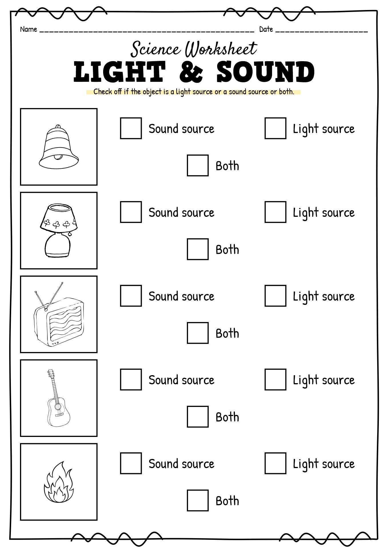 13 Science Worksheets Light And Sound Free PDF At Worksheeto