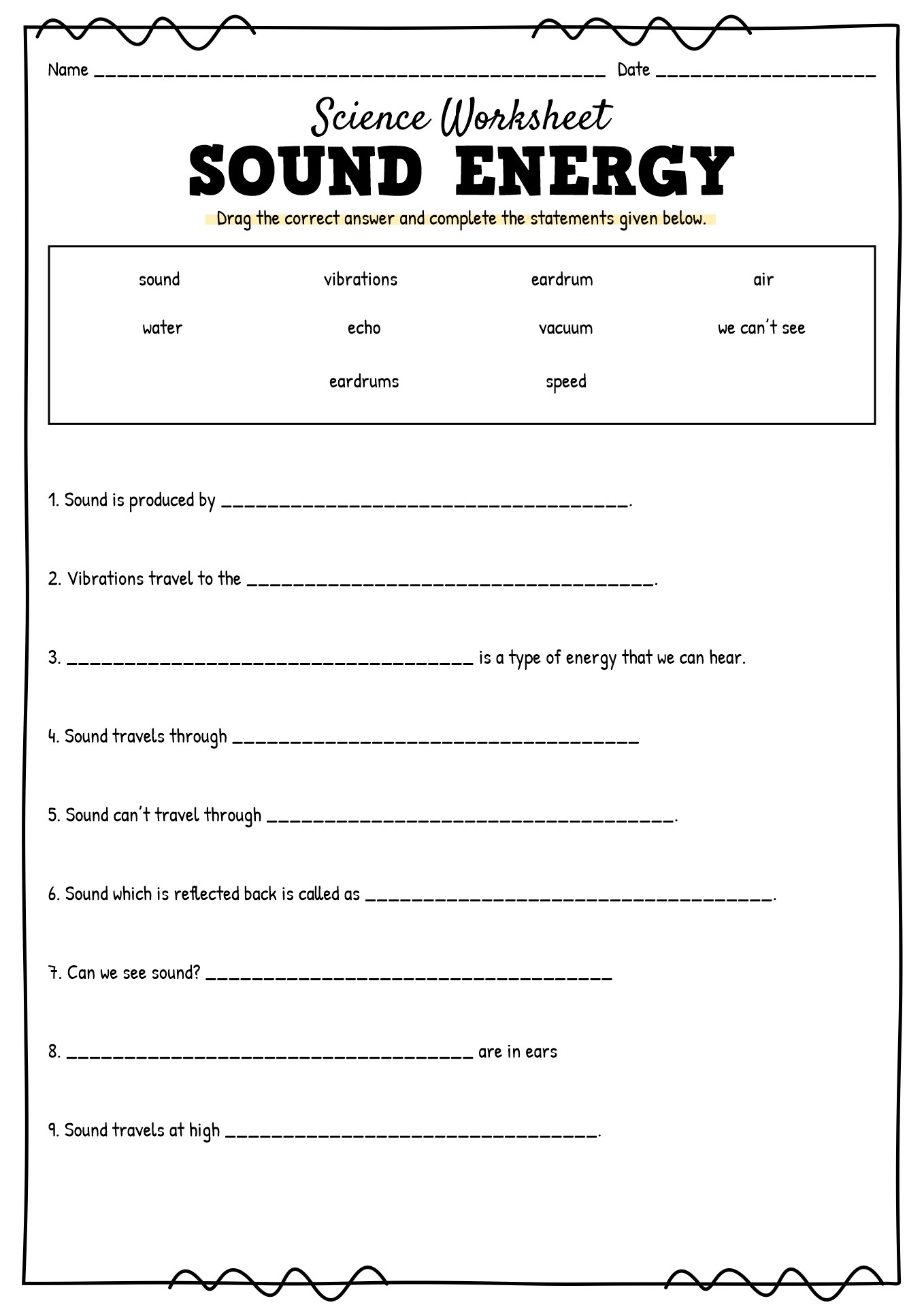 13 Science Worksheets Light And Sound Free PDF At Worksheeto