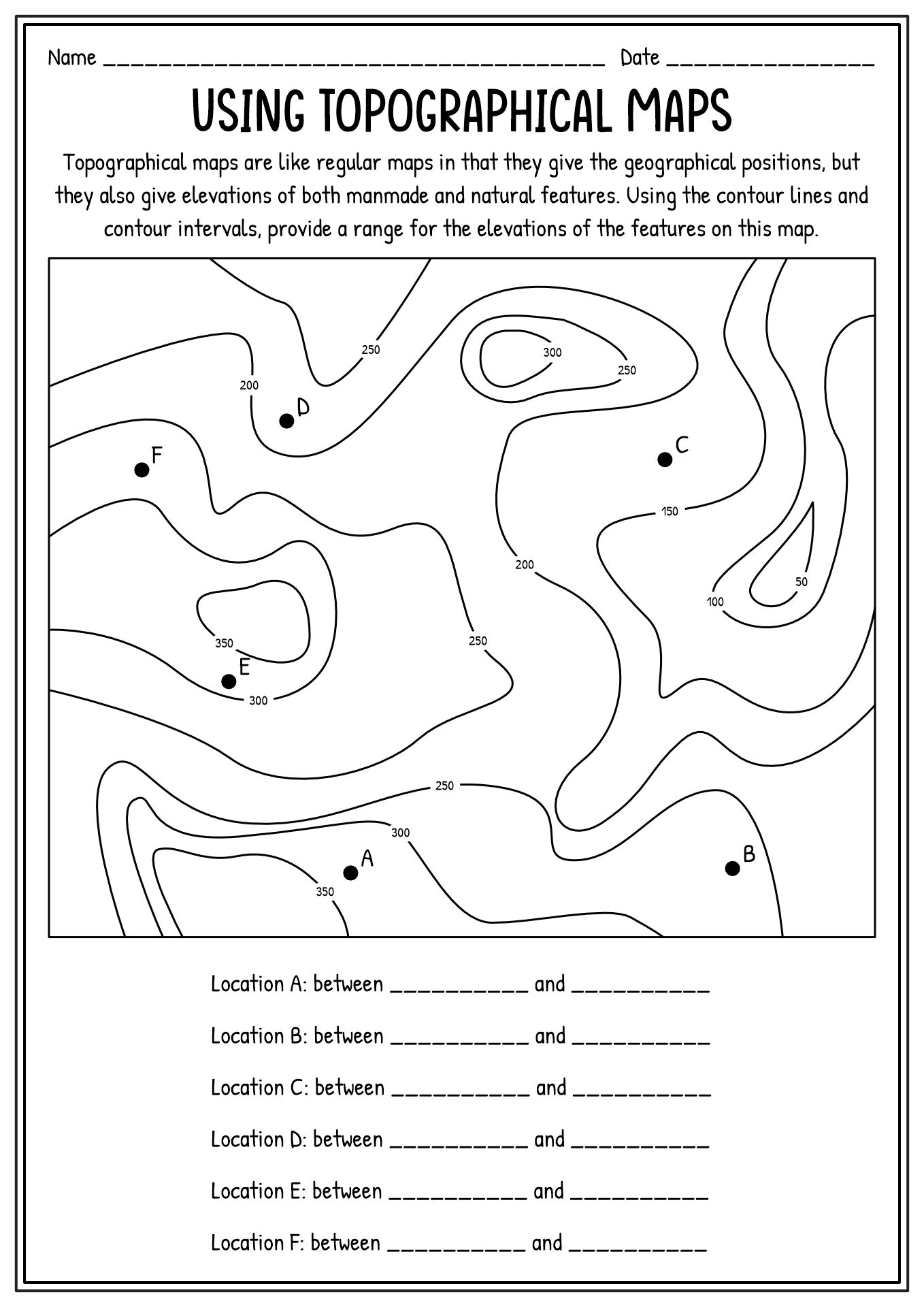 15 Drawing Contour Lines Worksheet Free PDF At Worksheeto