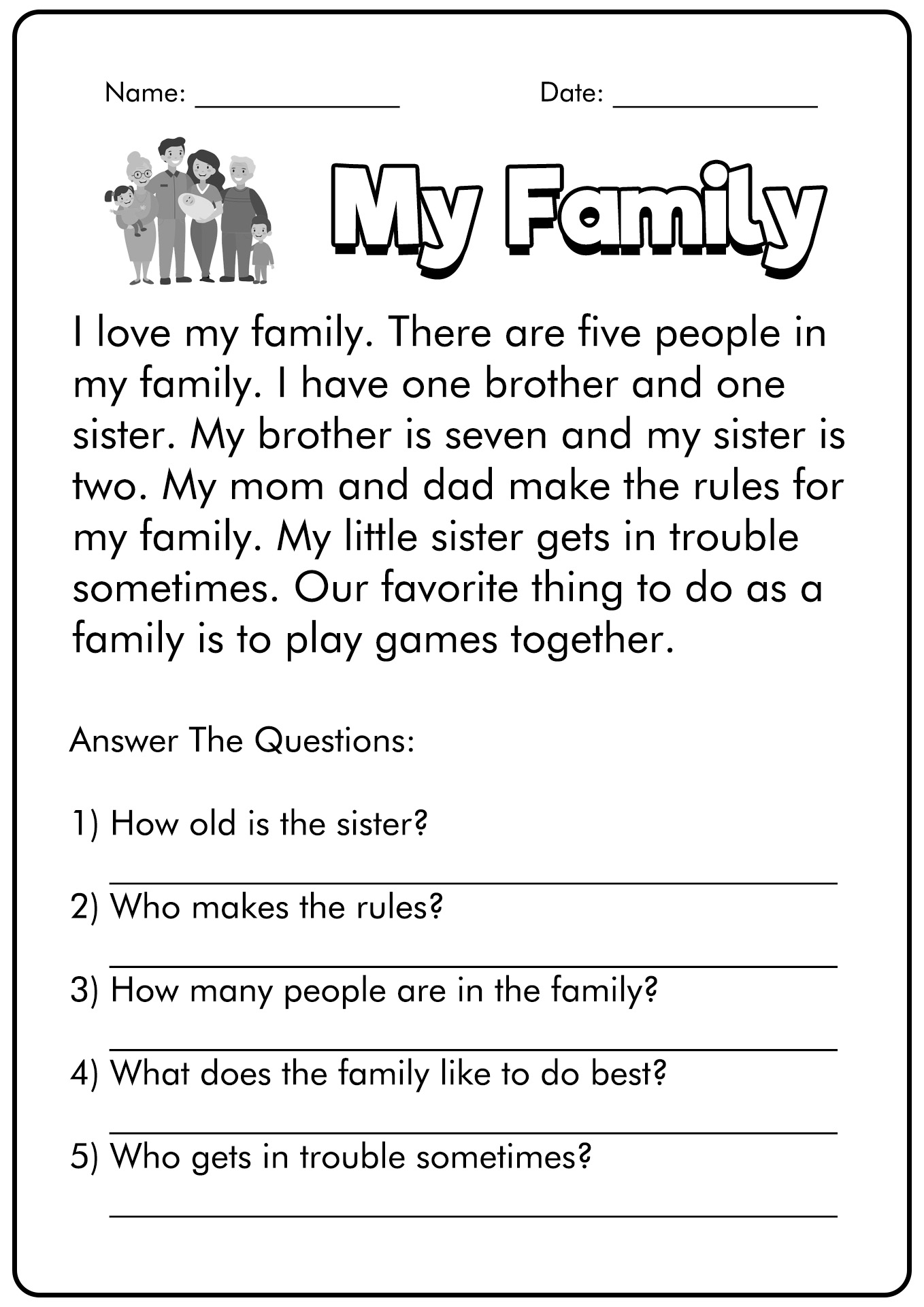 15 First Grade Reading Comprehension Worksheets Free PDF At Worksheeto Comprehension For Class 1 Grade1to6