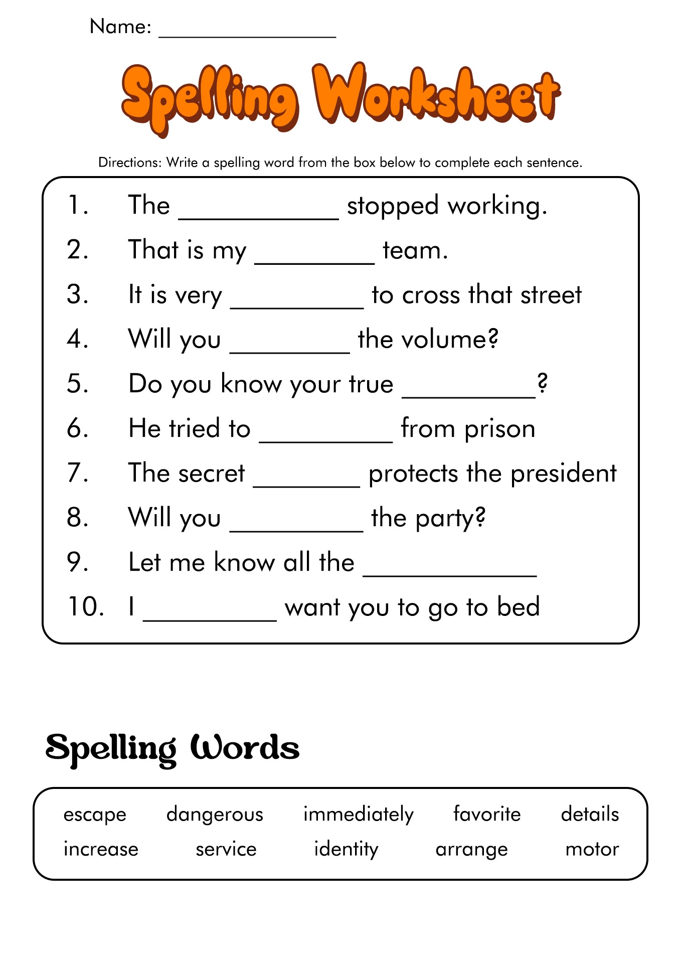Spelling Worksheets Free Printable Spelling Practice By Grade
