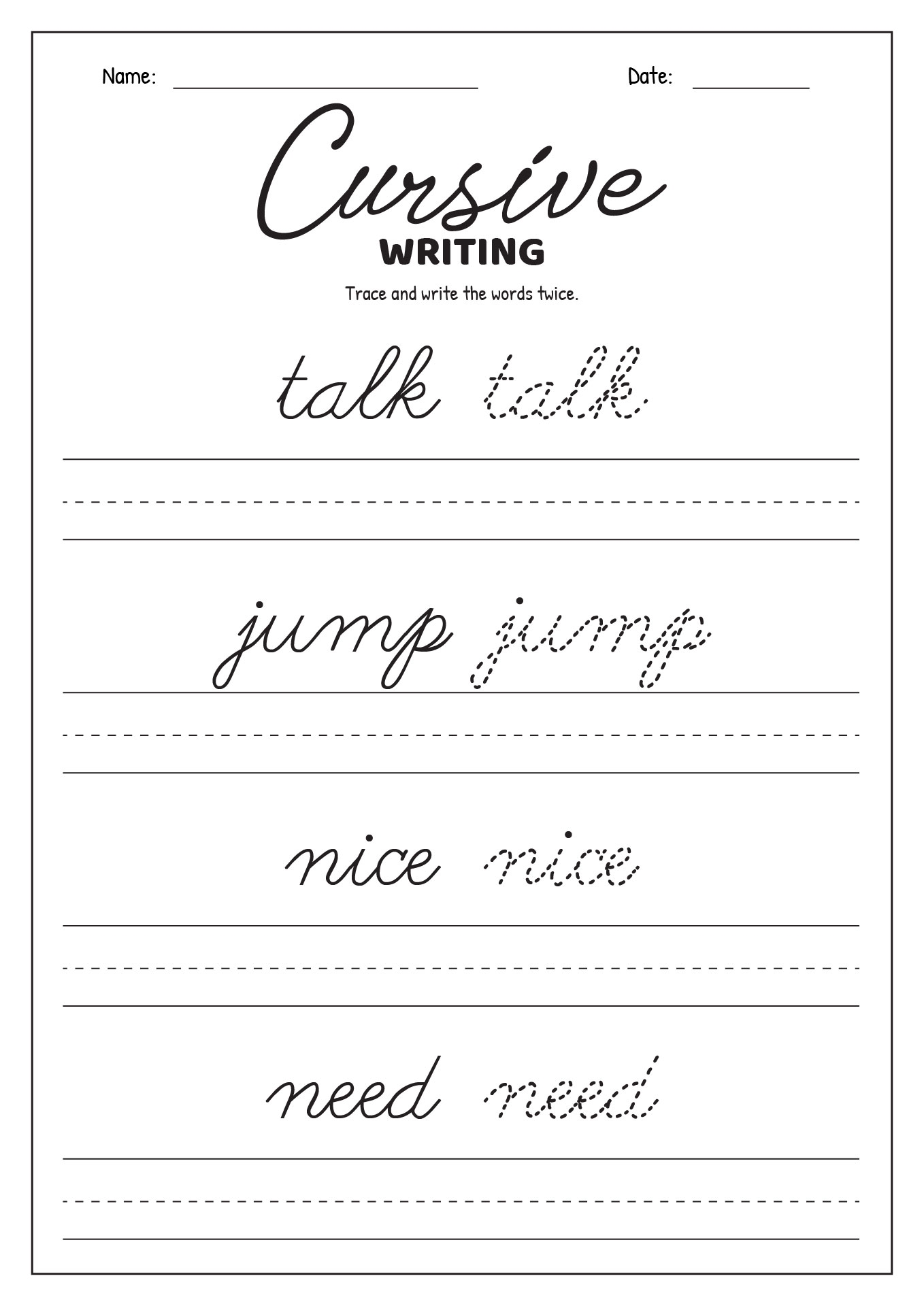 16 Cursive Writing Worksheets For 3rd Grade Free PDF At Worksheeto 16 Cursive Writing Worksheets For 3rd Grade Free PDF At Worksheeto