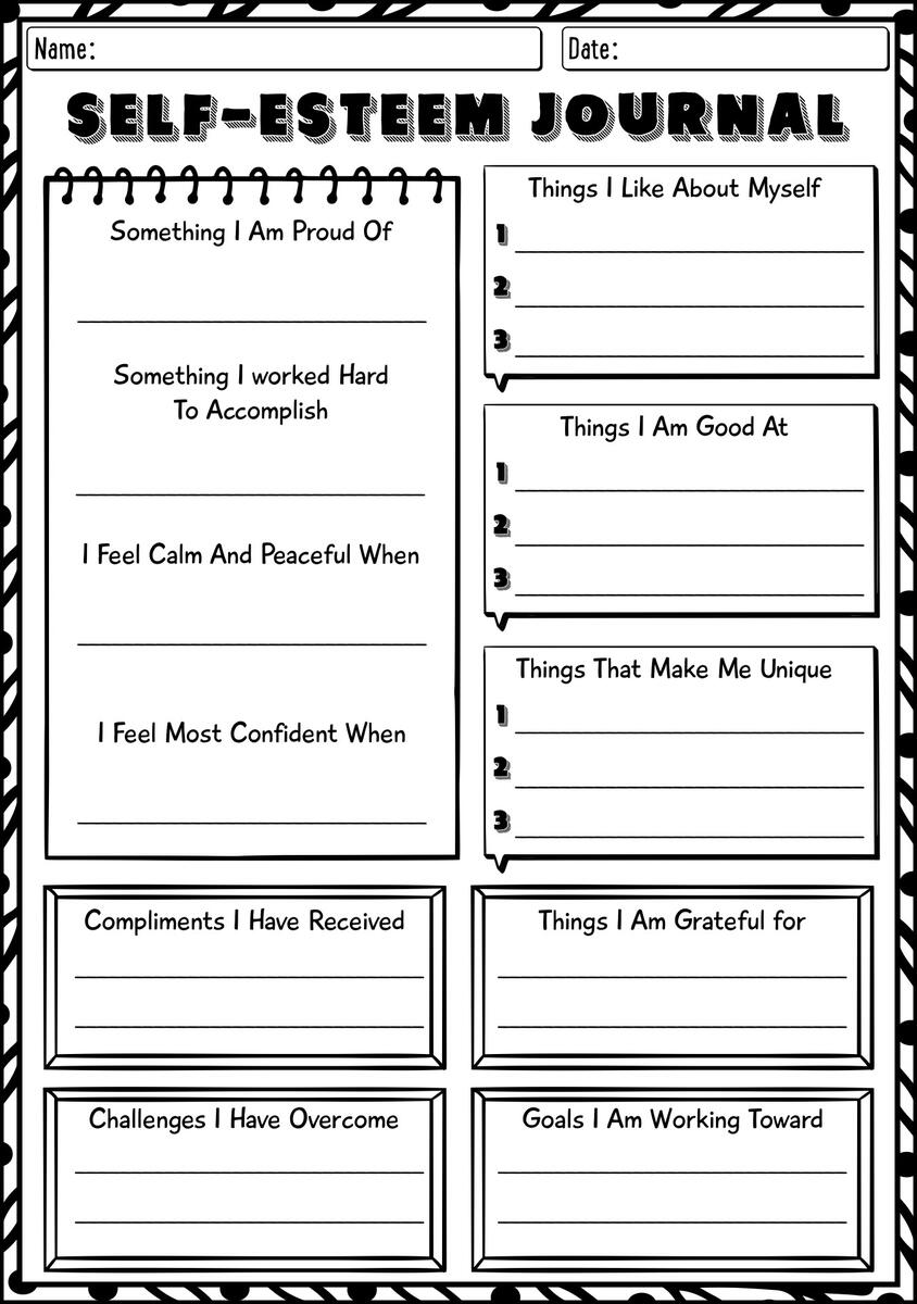 16 Self Esteem Worksheets Printable Free Free PDF At Worksheeto 16 Self Esteem Worksheets Printable Free Free PDF At Worksheeto