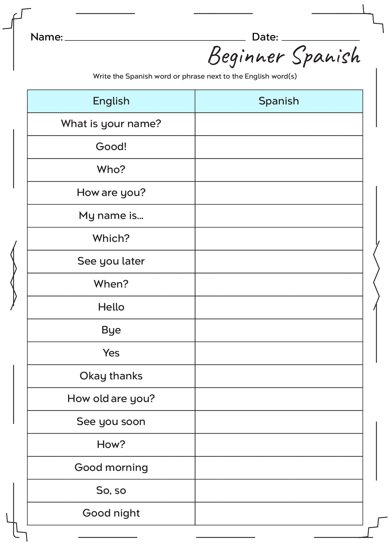 17 English And Spanish Worksheet Family Free PDF At Worksheeto 17 English And Spanish Worksheet Family Free PDF At Worksheeto