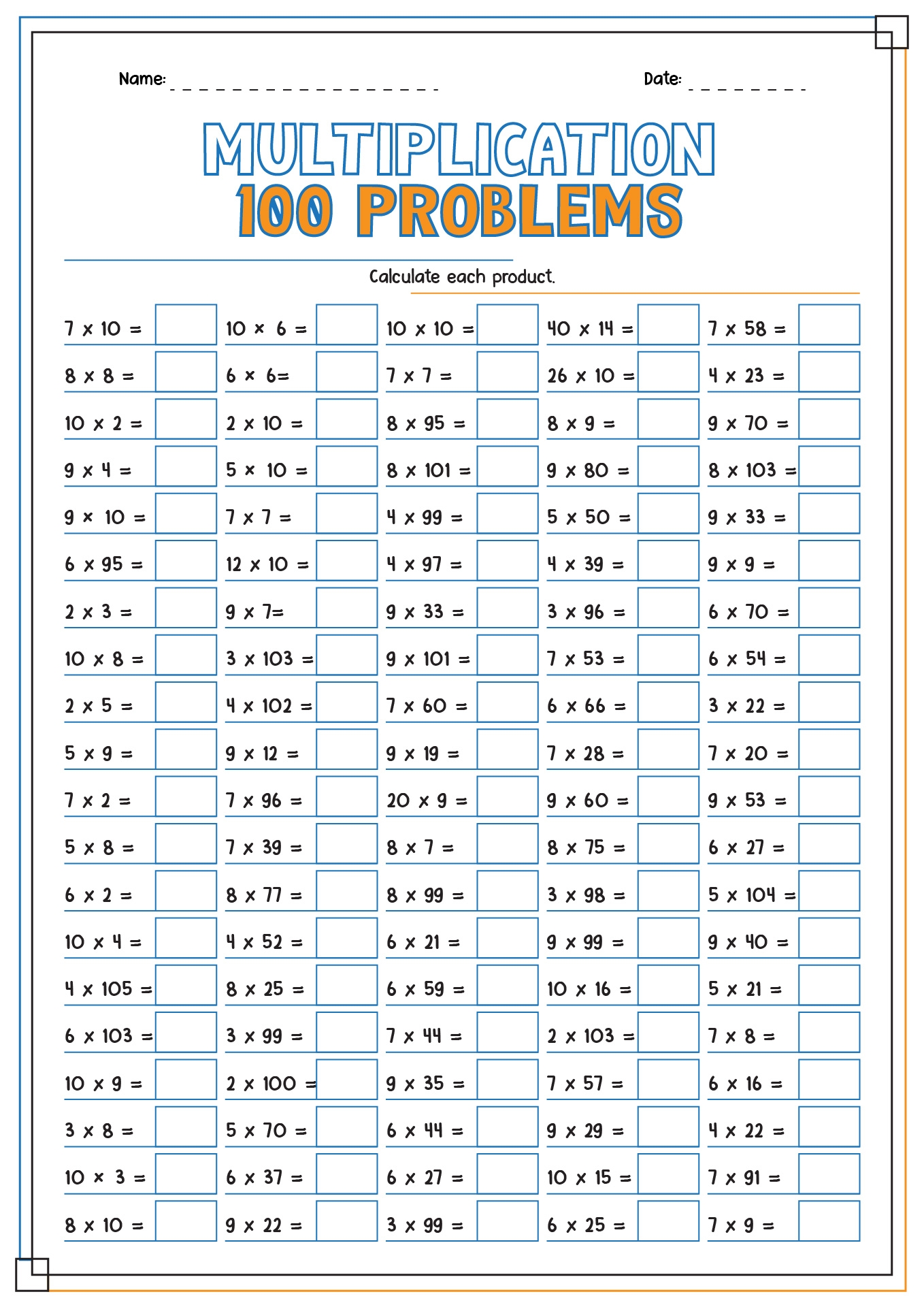 17 Hard Multiplication Worksheets 100 Problems Free PDF At Worksheeto 17 Hard Multiplication Worksheets 100 Problems Free PDF At Worksheeto