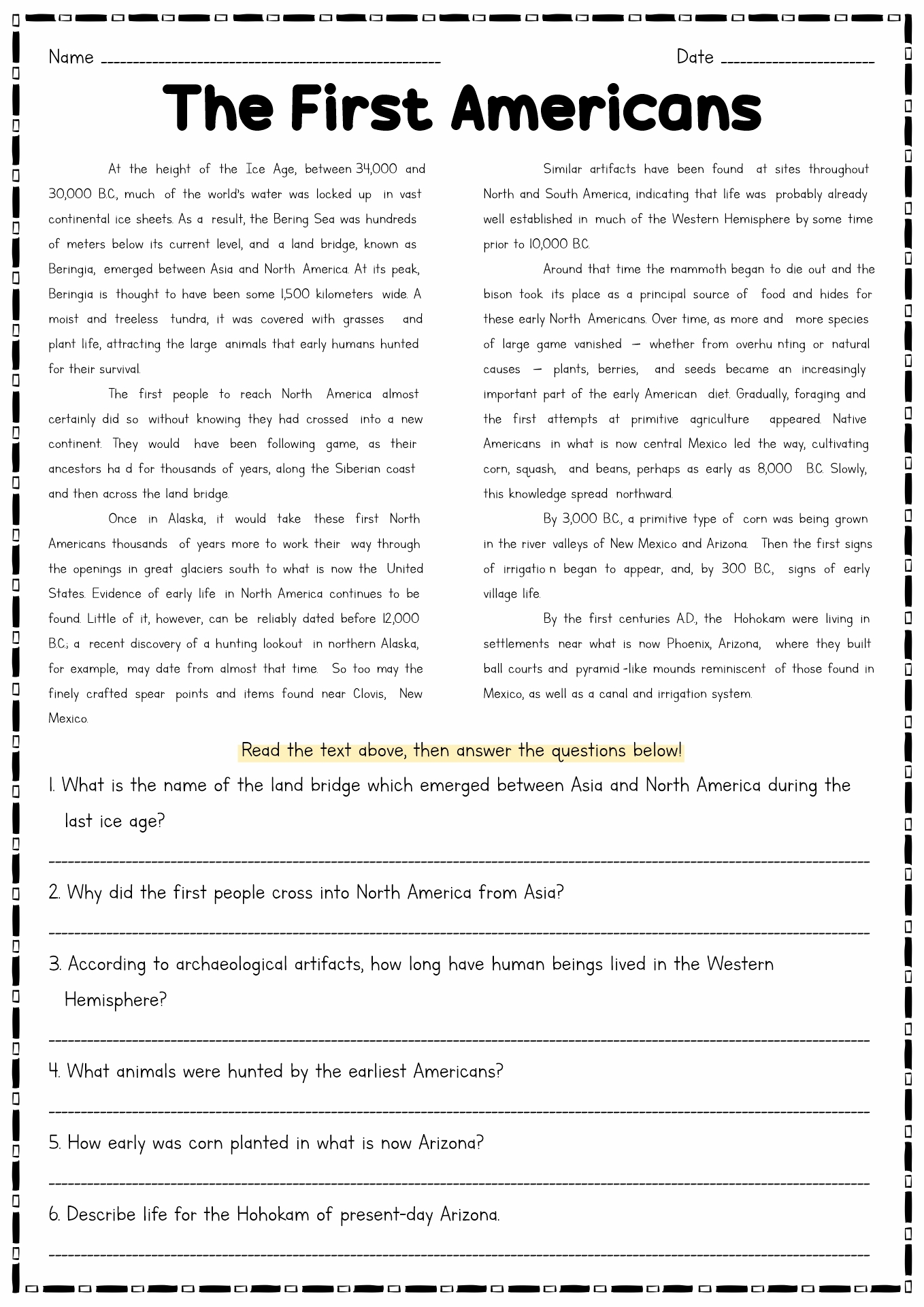 17 U S History Worksheets Free PDF At Worksheeto