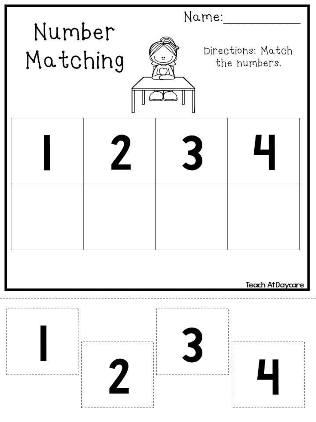 18 Printable Number Matching Worksheets Preschool Kindergarten Numbers And Math Etsy 18 Printable Number Matching Worksheets Preschool Kindergarten Numbers And Math Etsy