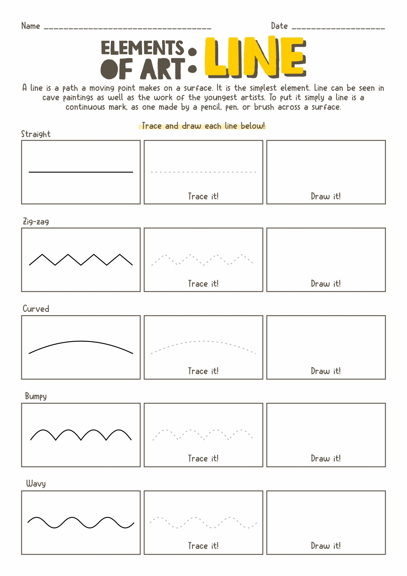 19 Art Handouts And Worksheets Free PDF At Worksheeto