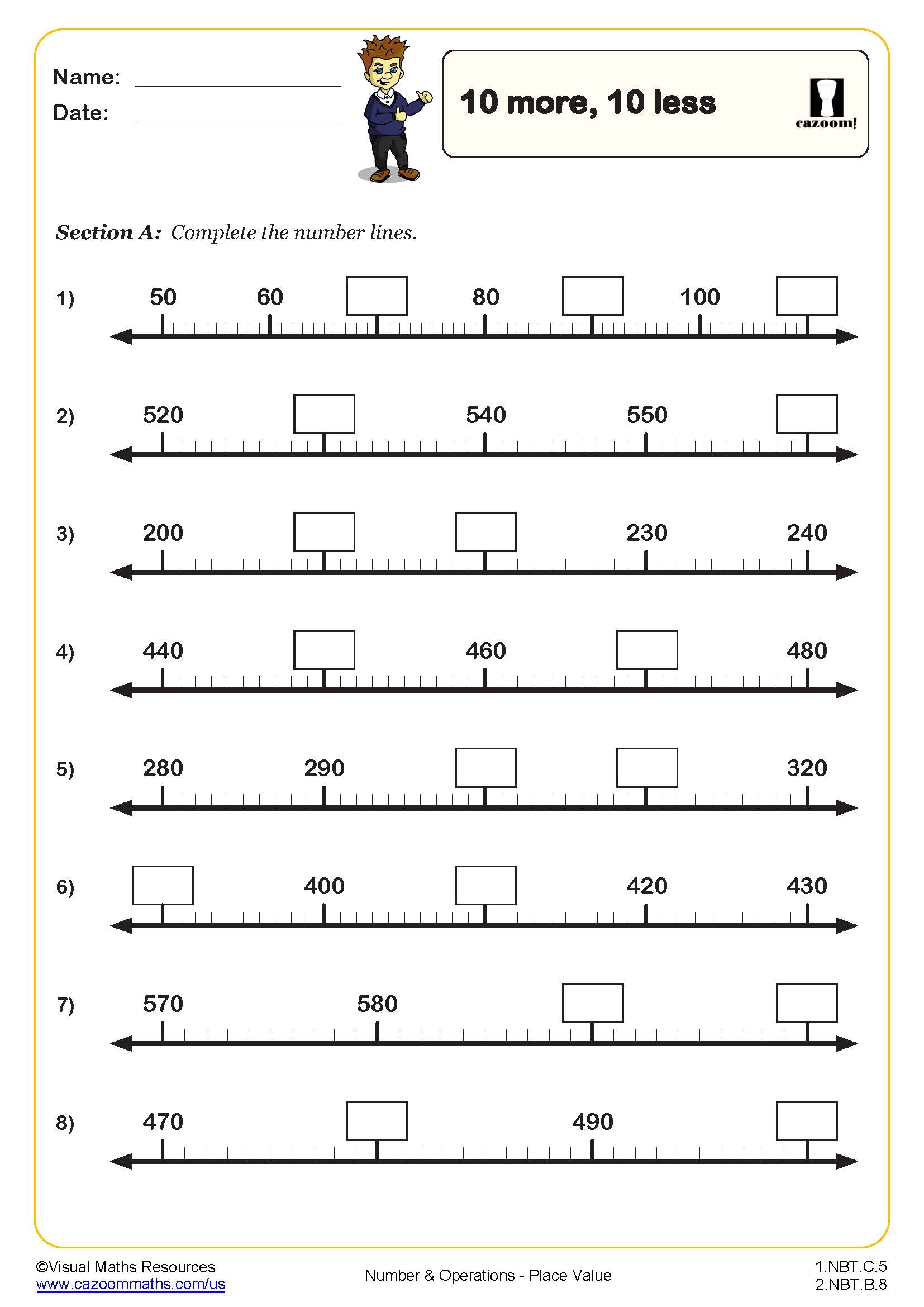 1st Grade Math Worksheets PDF Printable Math Worksheets Cazoom Math