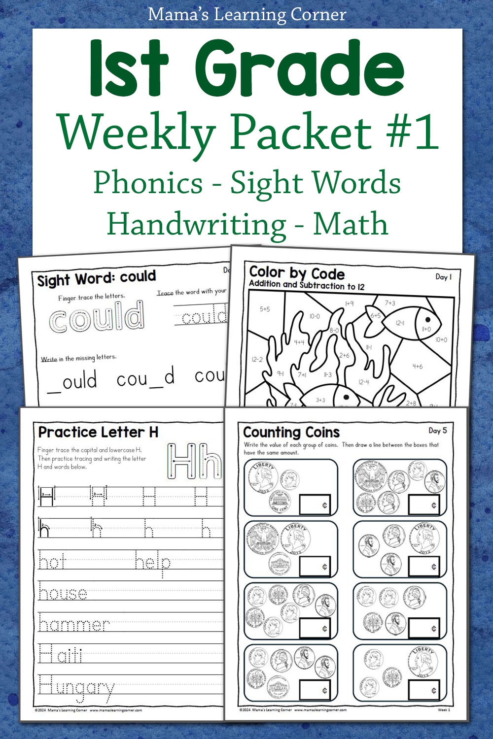 1st Grade Math And Literacy Worksheets With A Freebie Planning Playtime