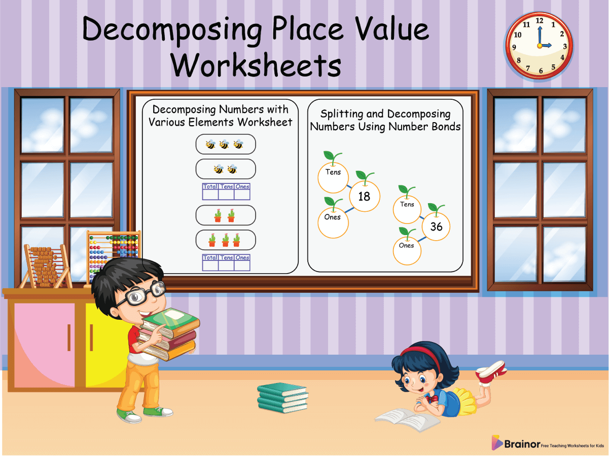 Addition Using Decomposition B PDF Printable Addition Worksheets Cazoom Math