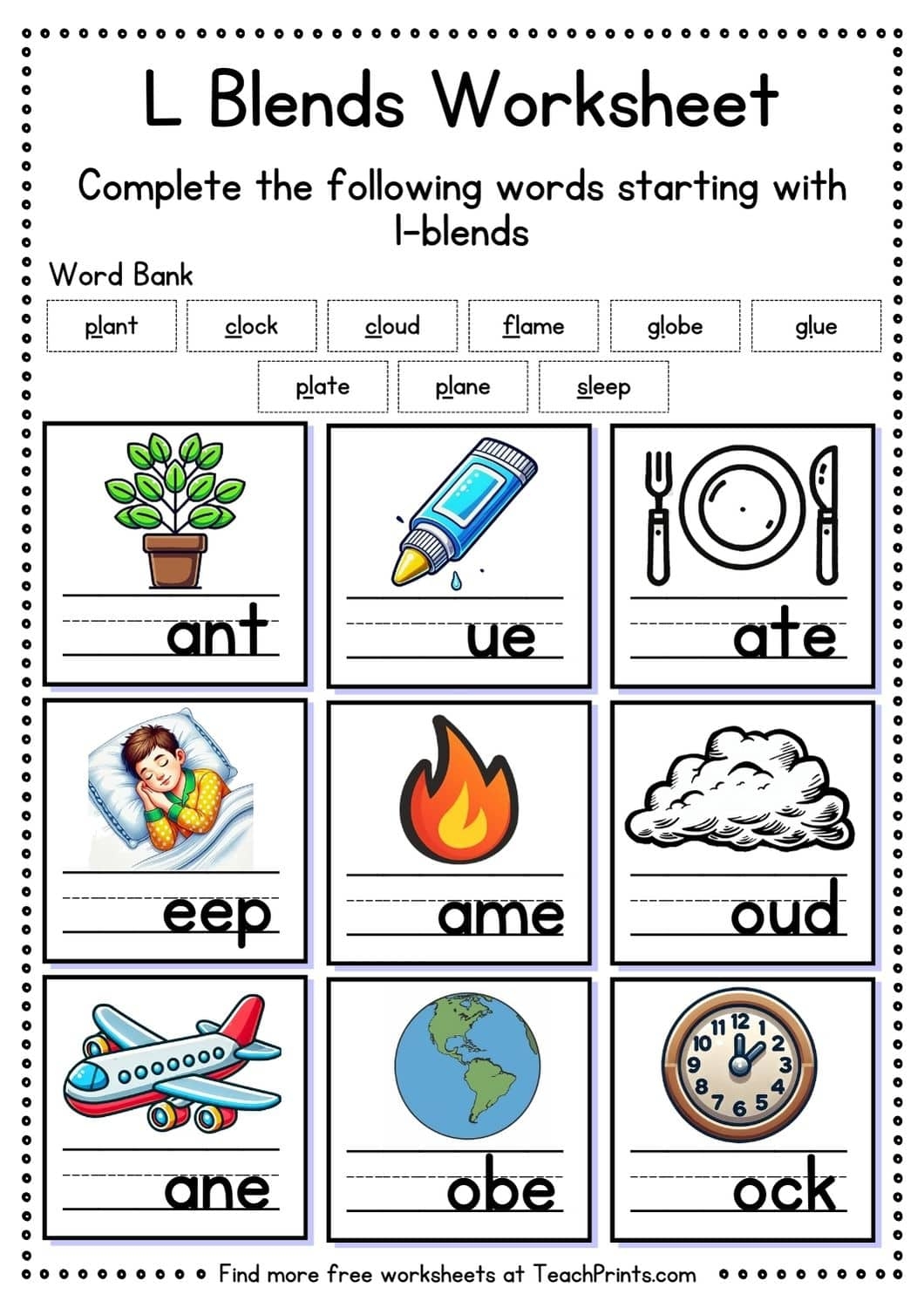 22 Free Blends Worksheets Teach Prints 22 Free Blends Worksheets Teach Prints