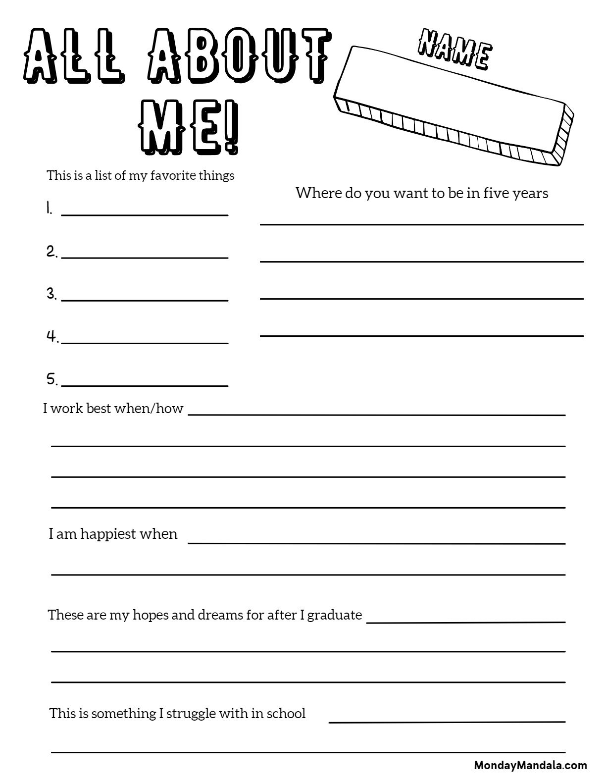 30 All About Me Worksheets Free PDF Printables 30 All About Me Worksheets Free PDF Printables
