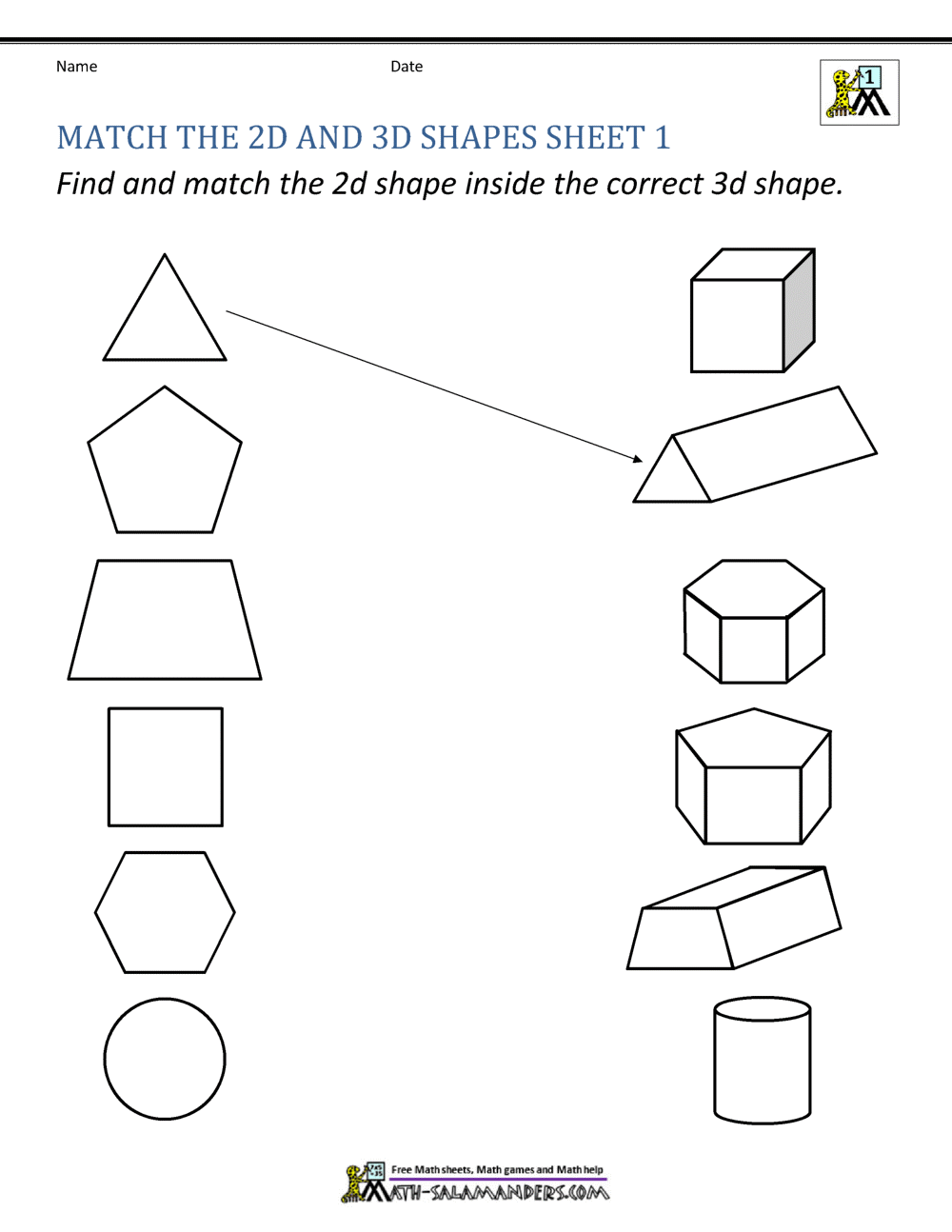 3d Shapes Worksheets