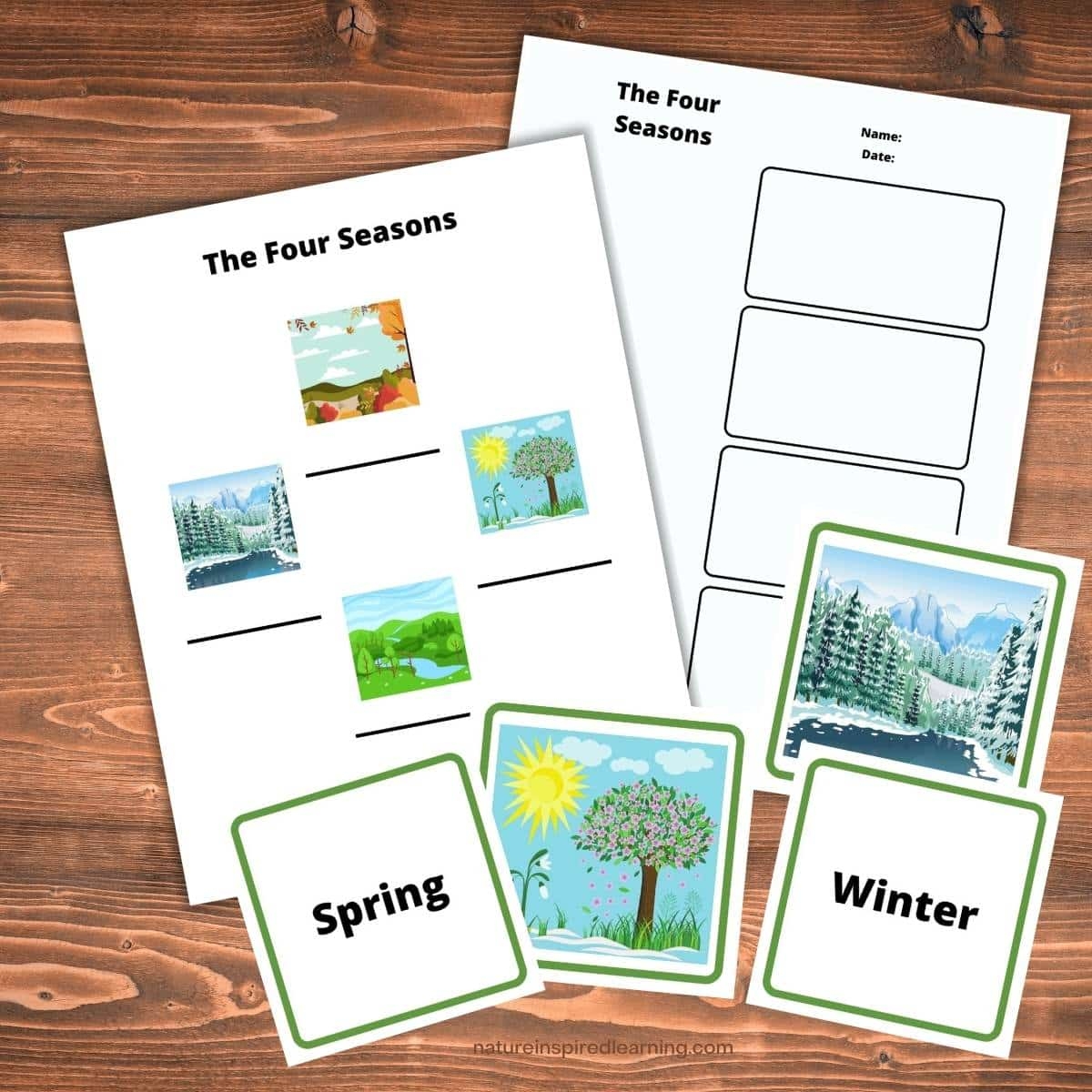 4 Seasons Printables And Worksheets Nature Inspired Learning