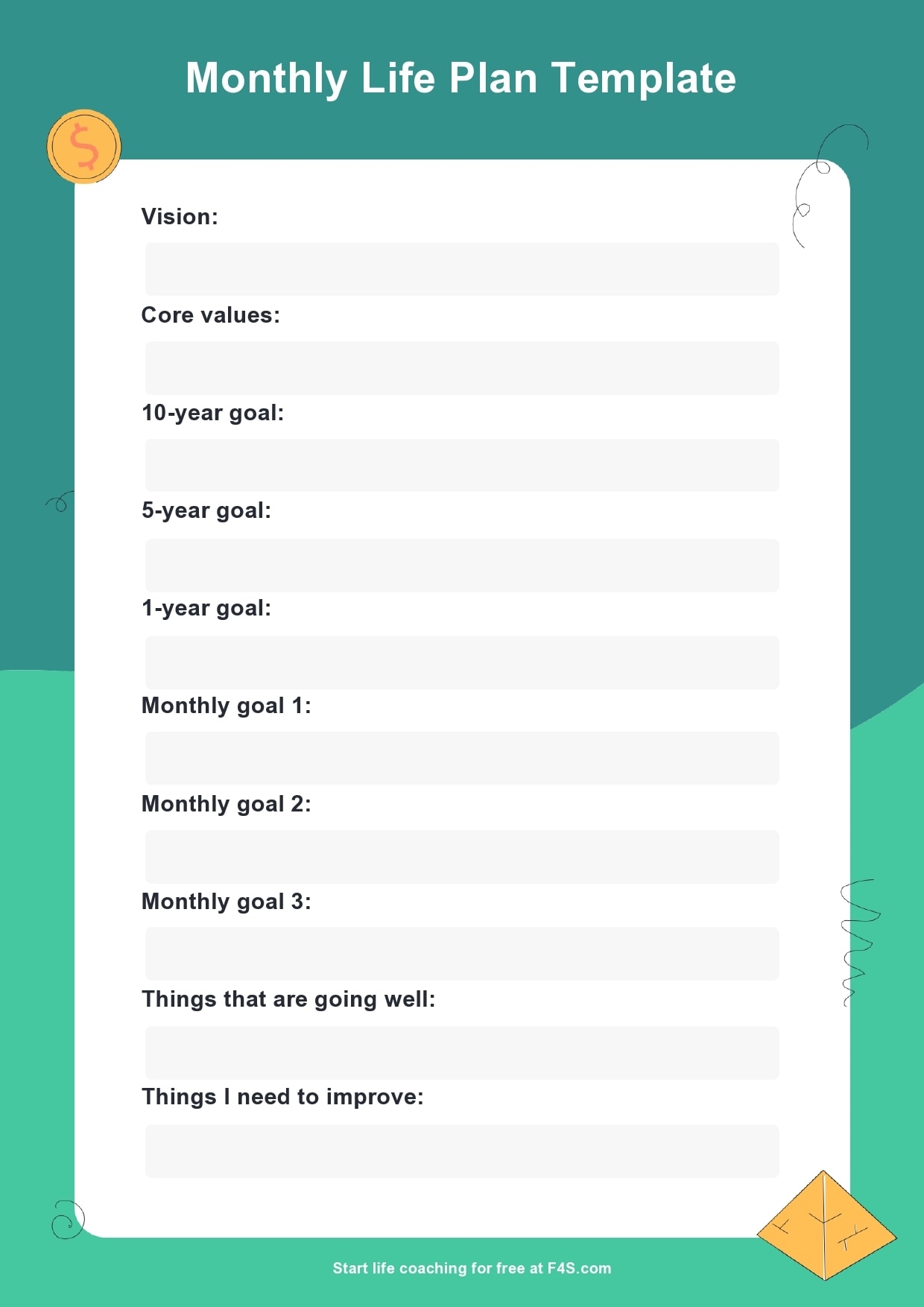 40 FREE Life Plan Templates Worksheet Examples