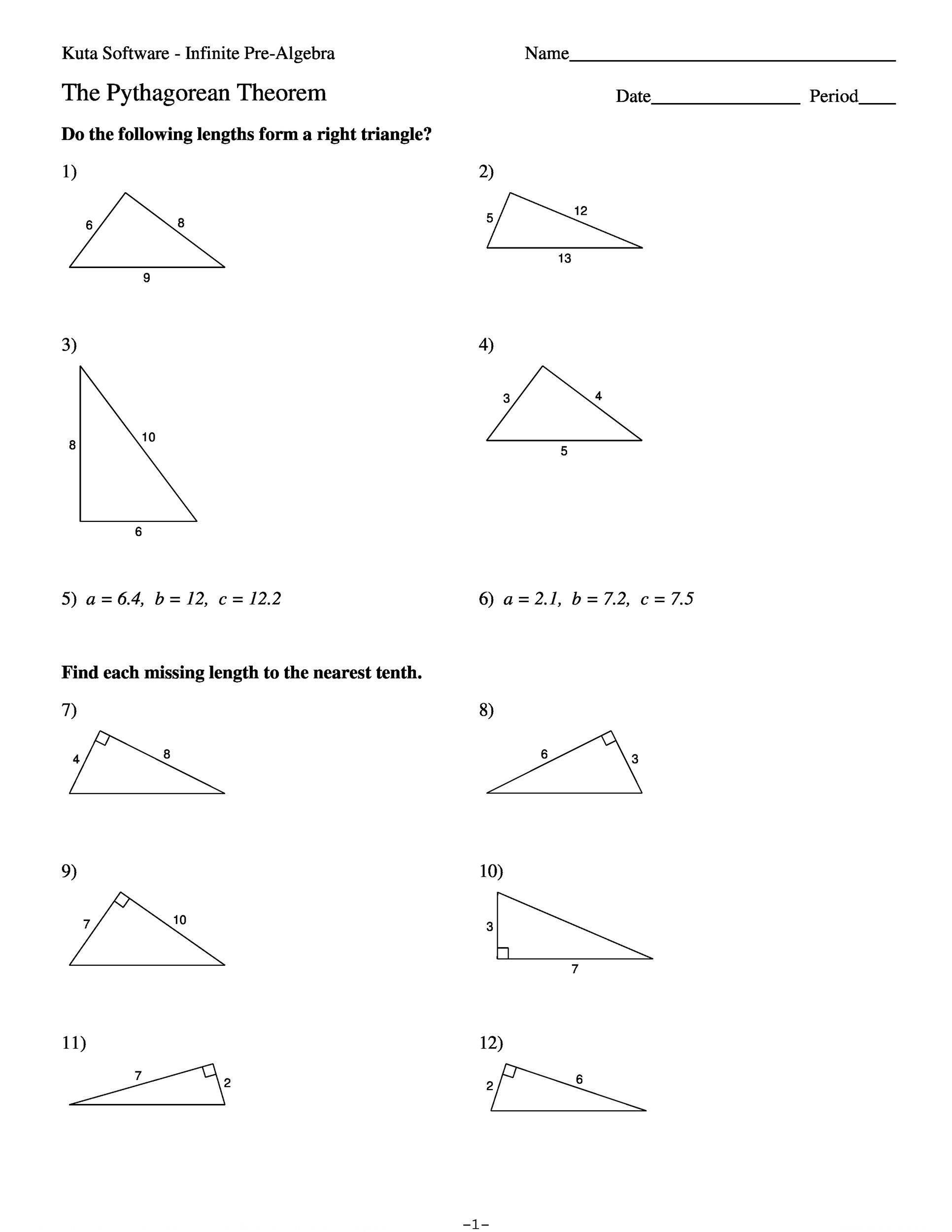 48 Pythagorean Theorem Worksheet With Answers Word PDF