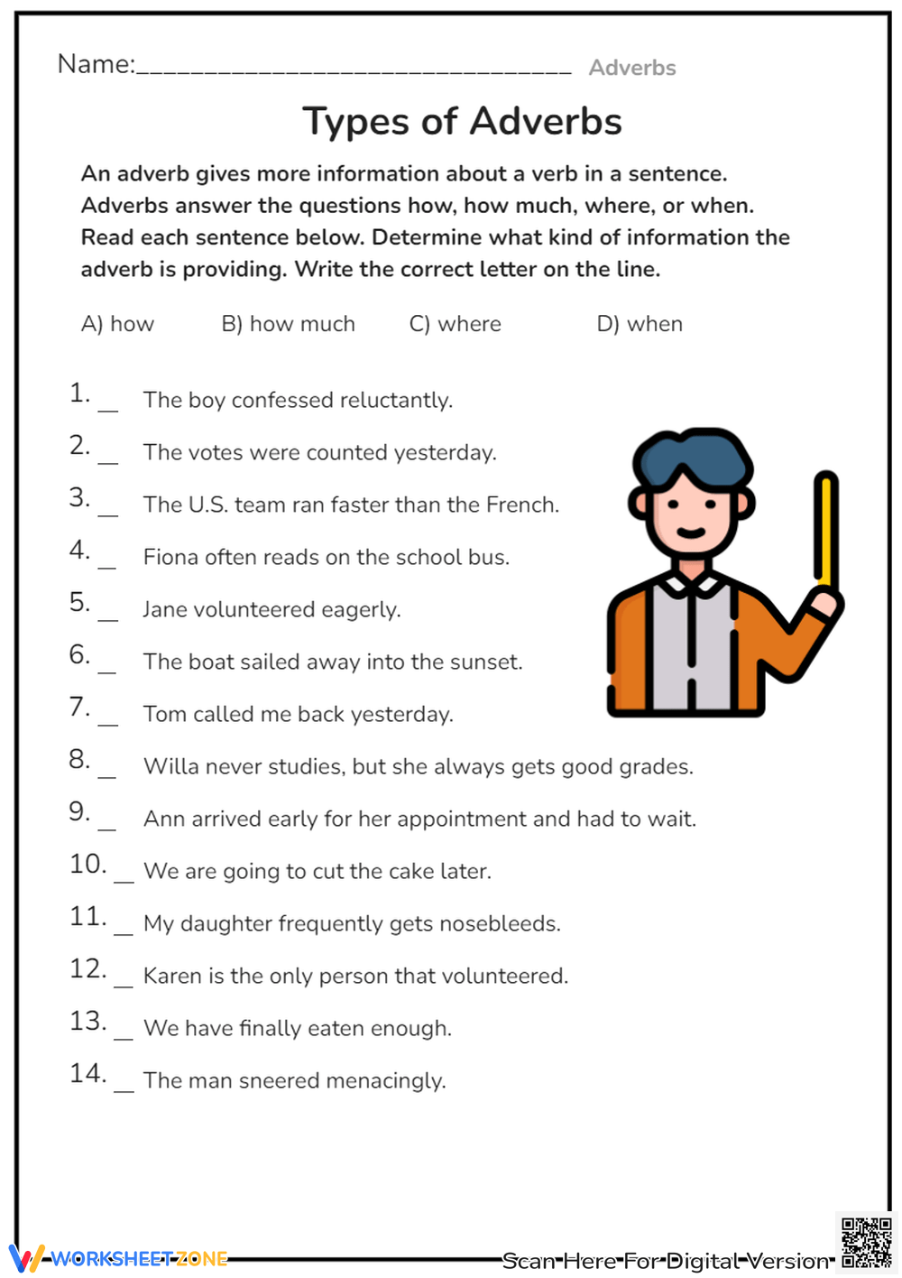 4th Grade Easter Adverbs Worksheets Printable Adverb Worksheet Academy Worksheets Worksheets Library