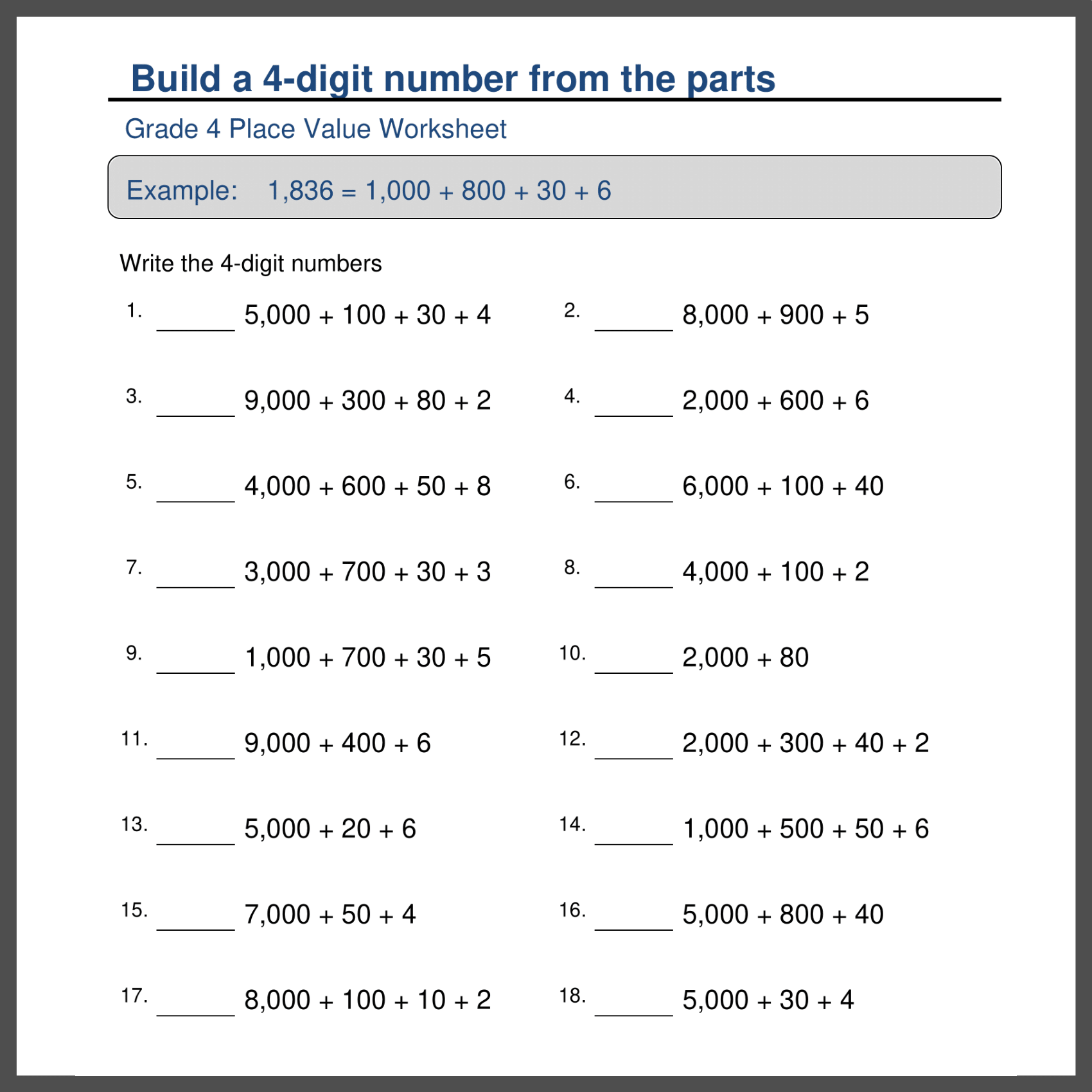 4th Grade Place Value Rounding Worksheets Made By Teachers 4th Grade Place Value Worksheets