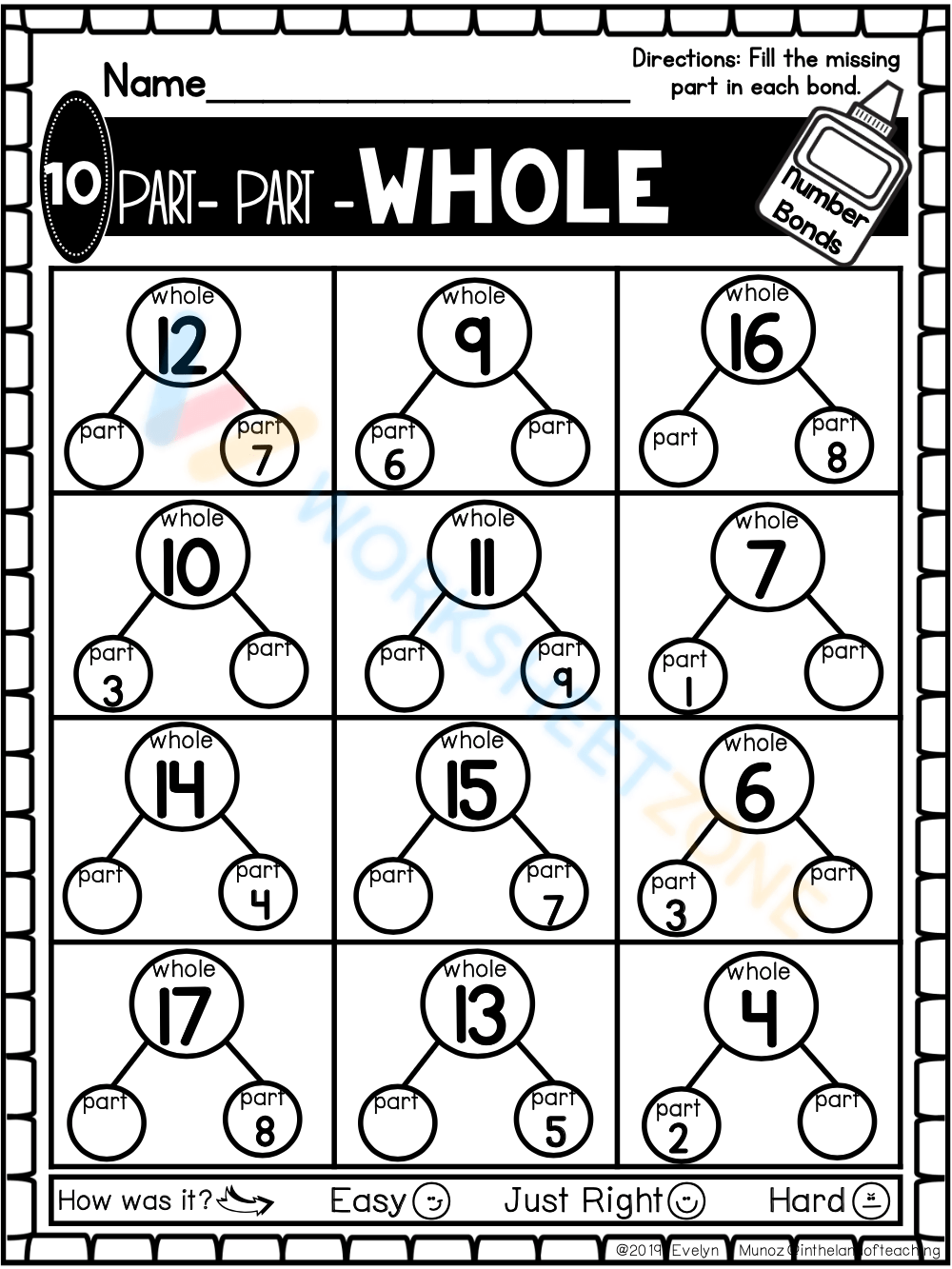 50 Free Printable Part Part Whole Worksheets For Kids Worksheets Library