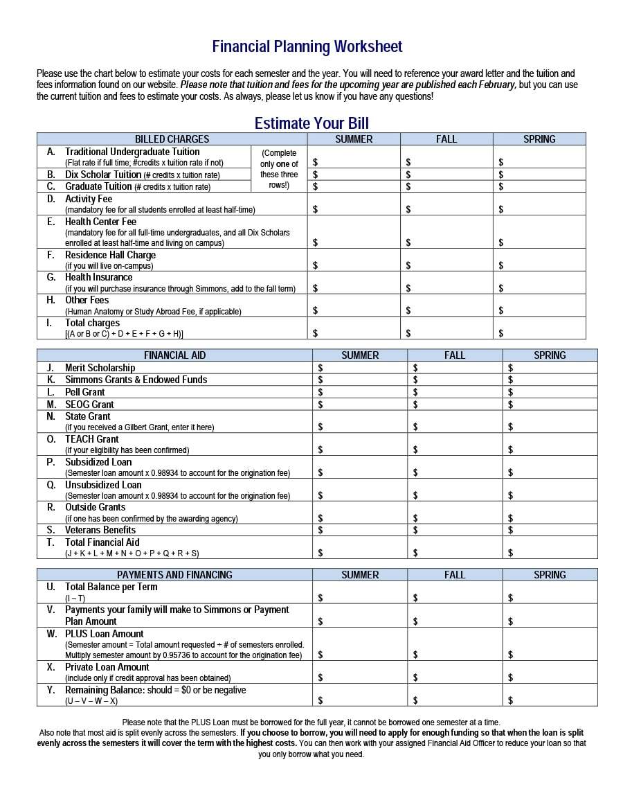 50 Money Management Worksheets Excel Word PDF TemplateArchive