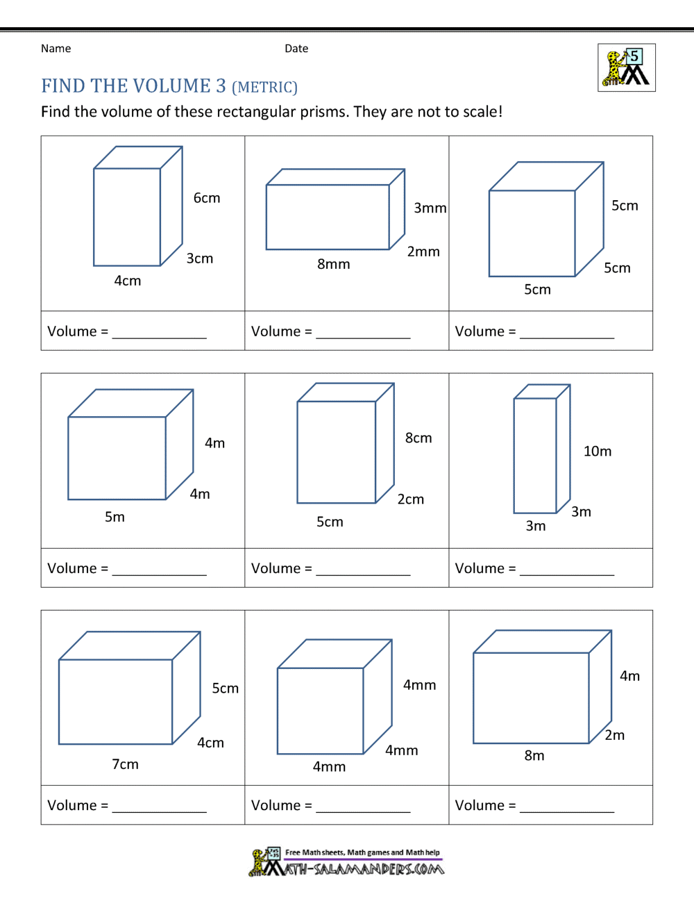 5th Grade Volume Worksheets 5th Grade Volume Worksheets