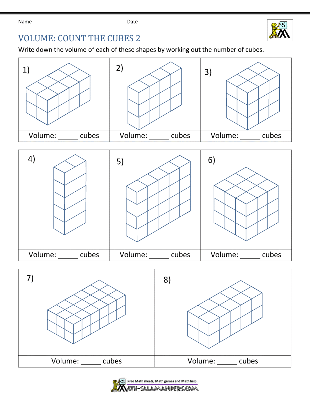 5th Grade Volume Worksheets 5th Grade Volume Worksheets