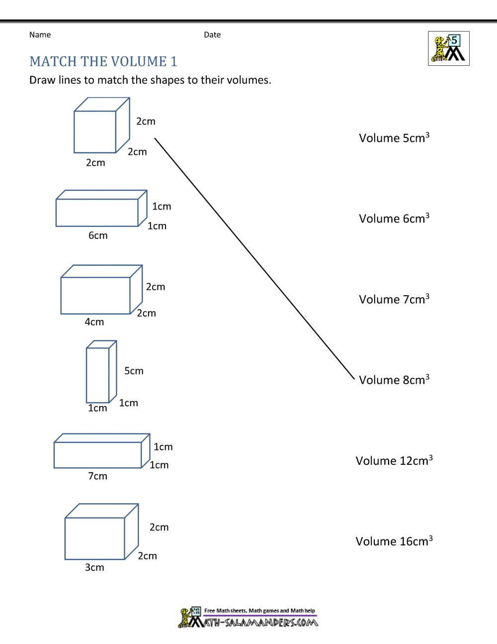 5th Grade Volume Worksheets 5th Grade Volume Worksheets