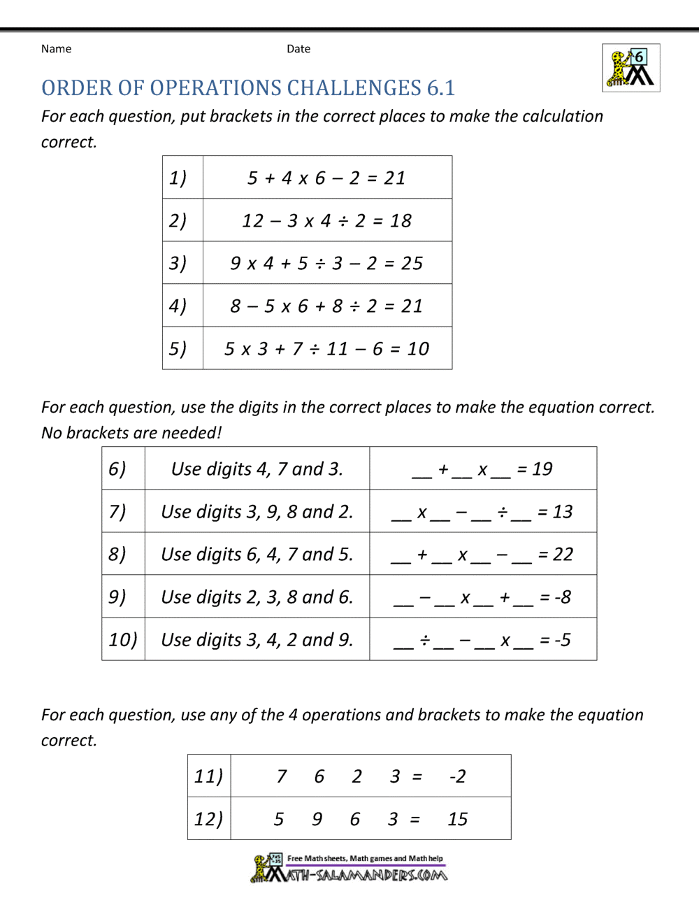 Adding Subtracting Fractions Worksheets