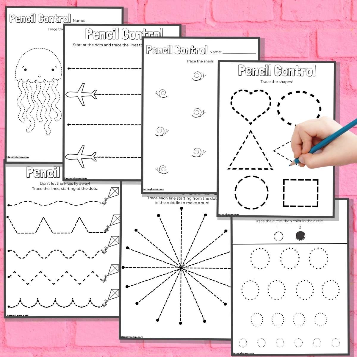 7 Pencil Control Worksheets Free Printables Literacy Learn Pencil Control Worksheets Superstar Worksheets
