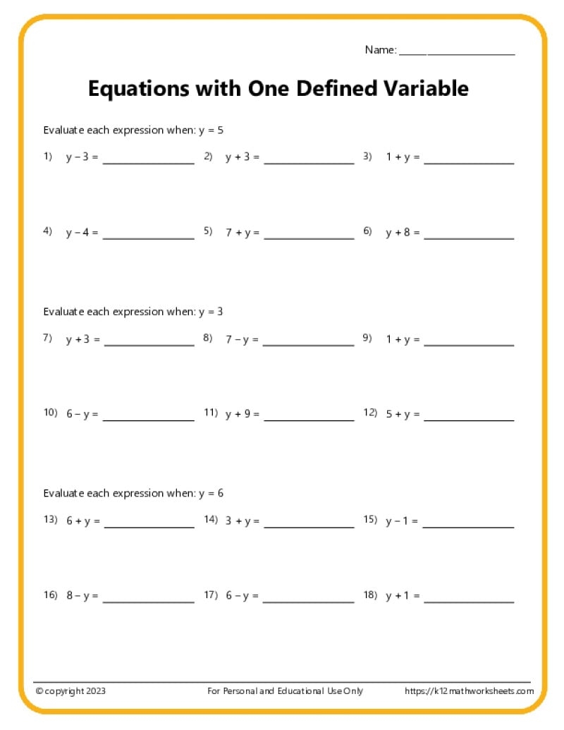 7th Grade Math Worksheets