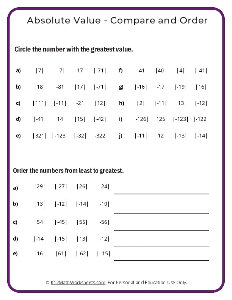 Seventh Grade Decimals Worksheet