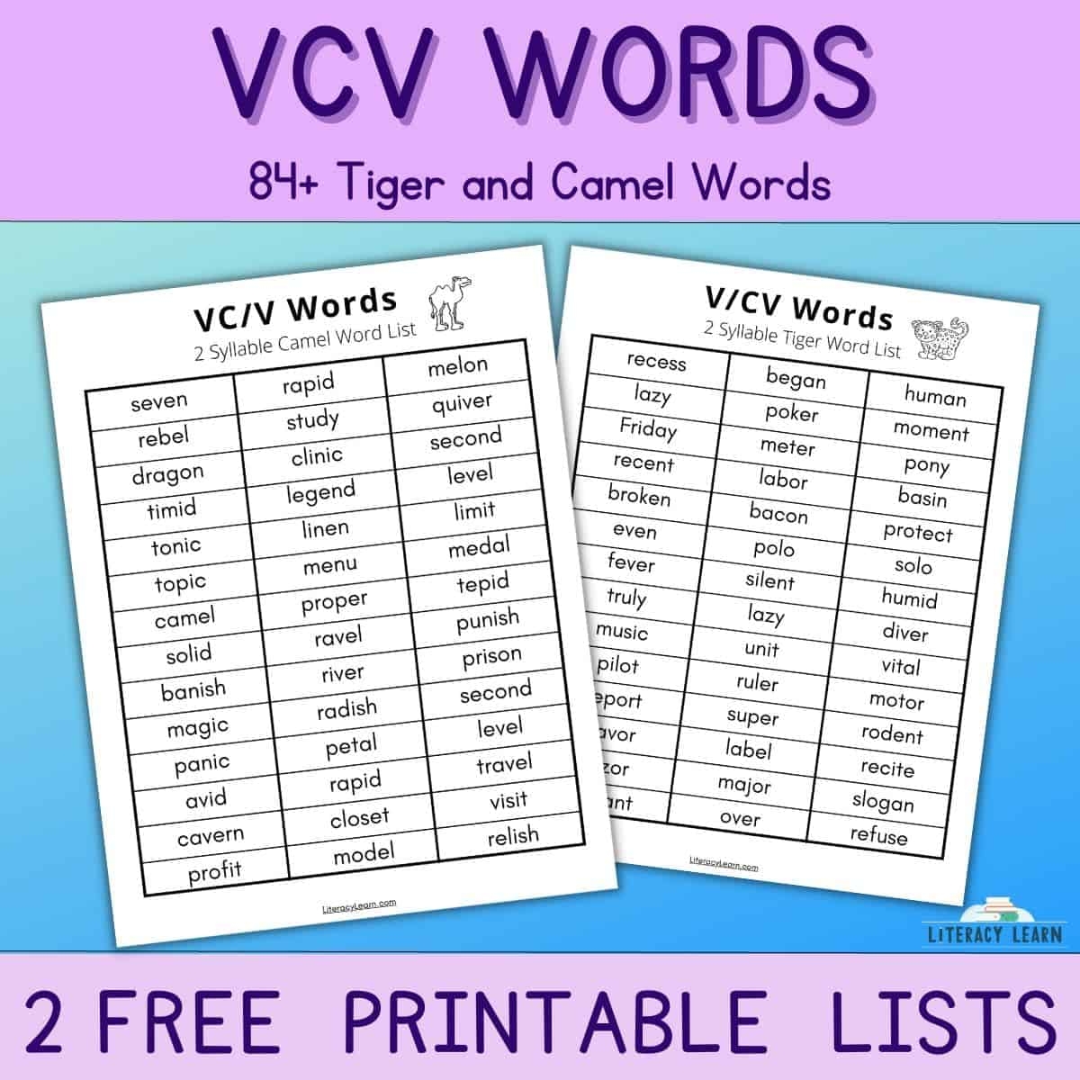 84 VCV Words Word Lists Free Printables Literacy Learn CVC Words Superstar Worksheets