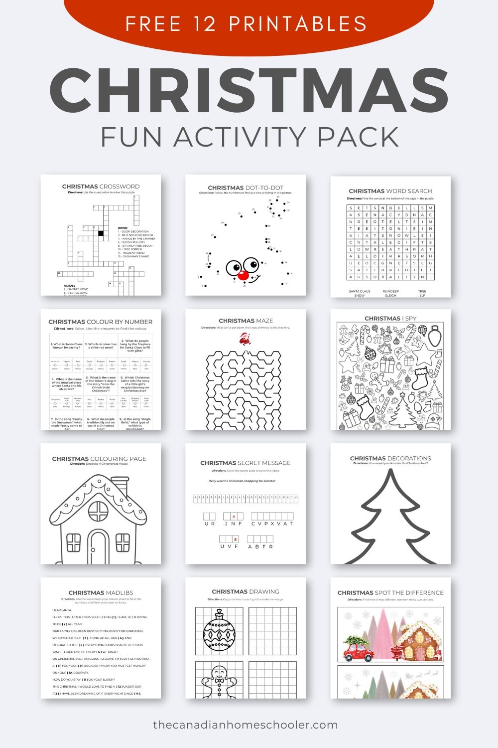 A Fun Free Printable Christmas Activity Pack For Kids A Fun Free Printable Christmas Activity Pack For Kids