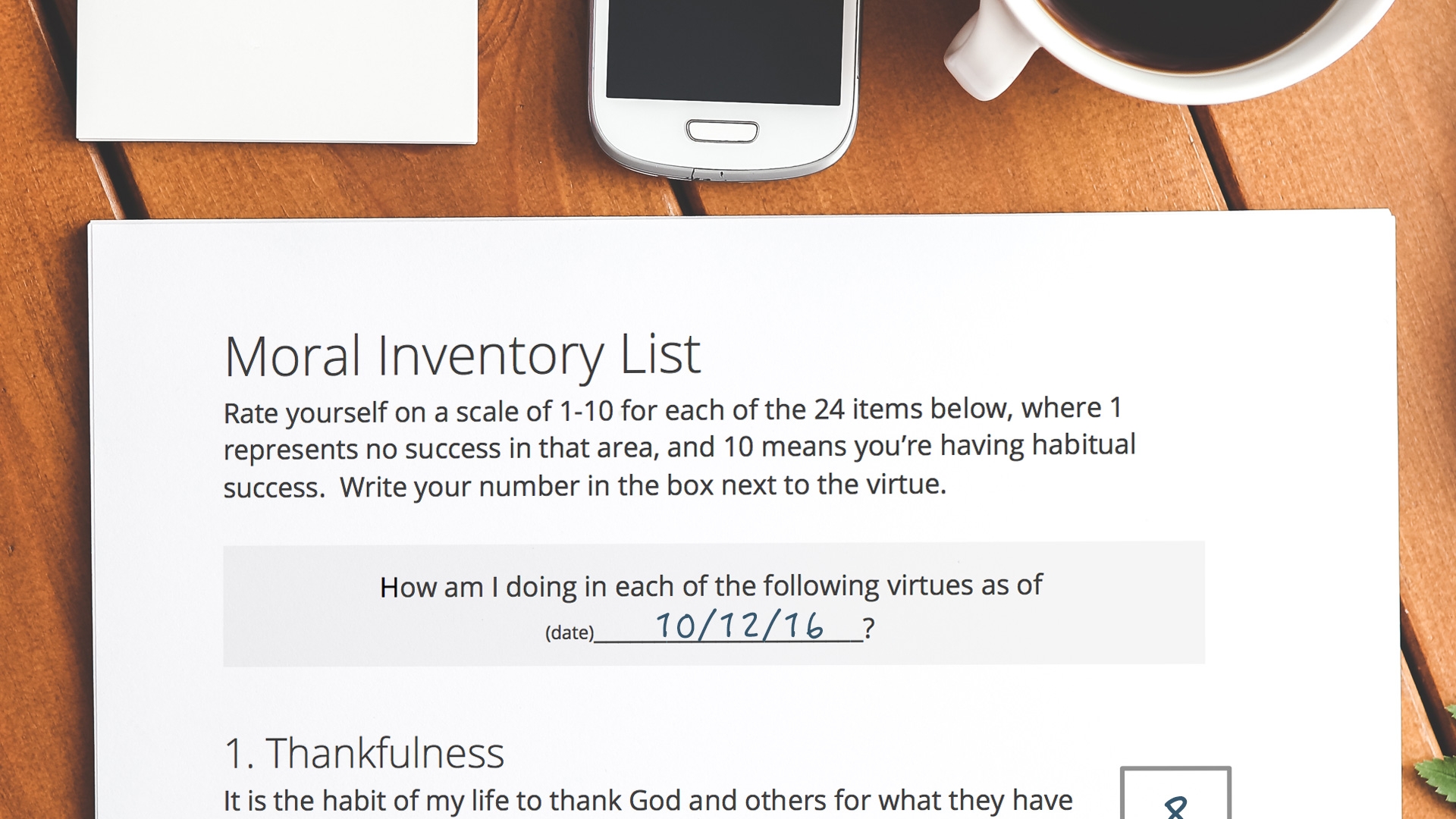 A Moral Inventory R L Solberg