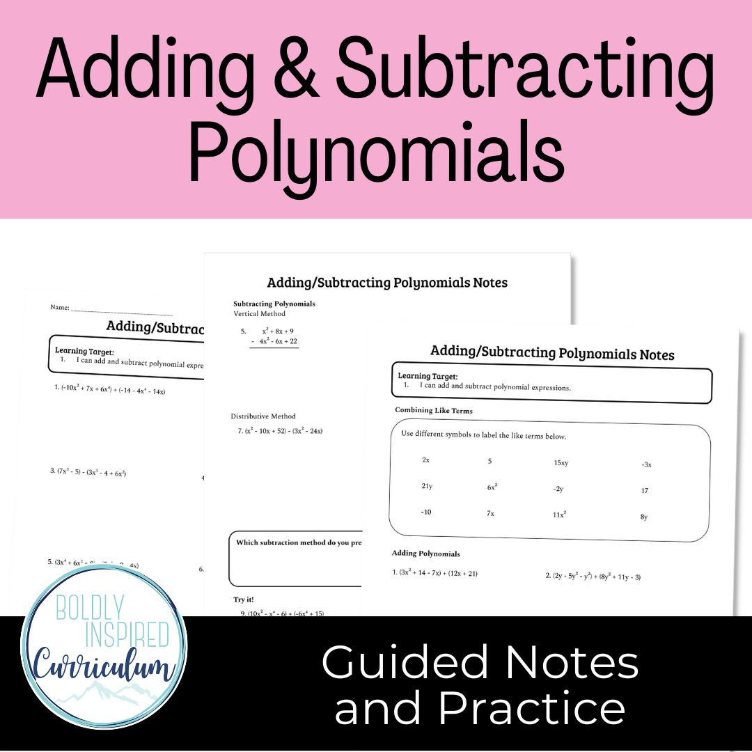 Multiplying Polynomials Notes And Worksheets Lindsay Bowden Worksheets Library