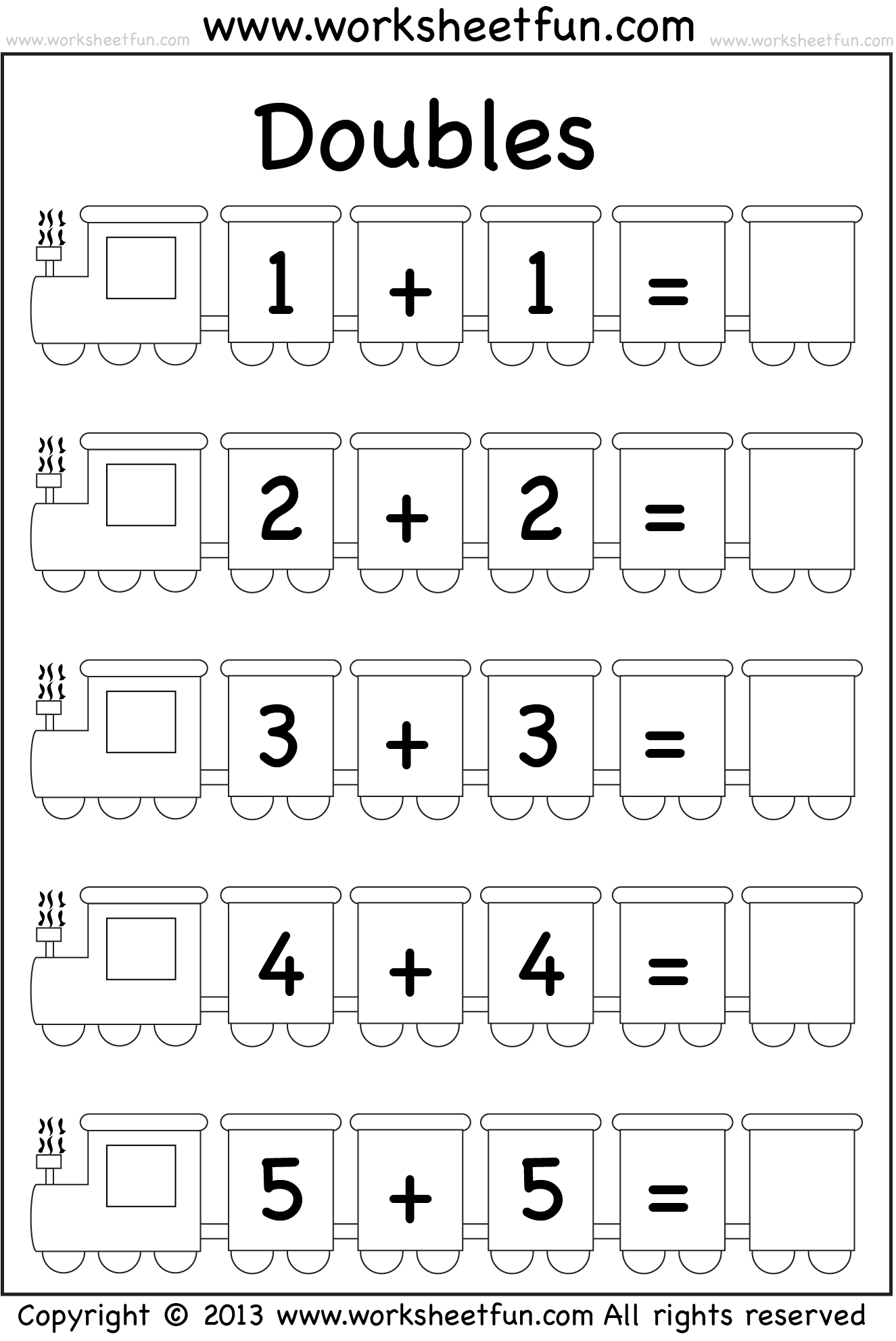 Addition Doubles 1 Worksheet FREE Printable Worksheets Worksheetfun