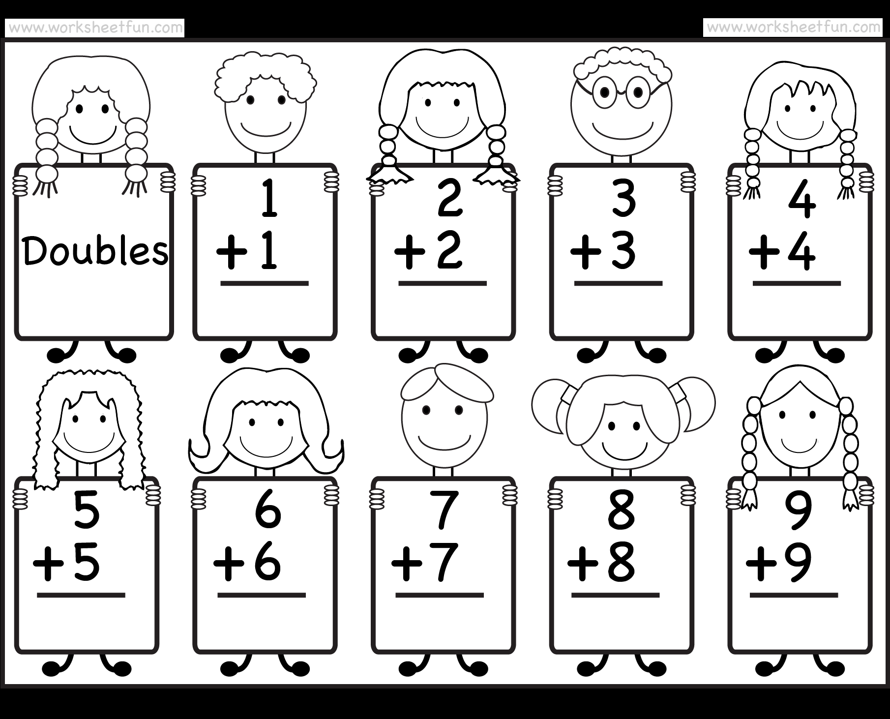 Addition Doubles Facts Beginner Addition Worksheet FREE Printable Worksheets Worksheetfun Addition Doubles Facts Beginner Addition Worksheet FREE Printable Worksheets Worksheetfun