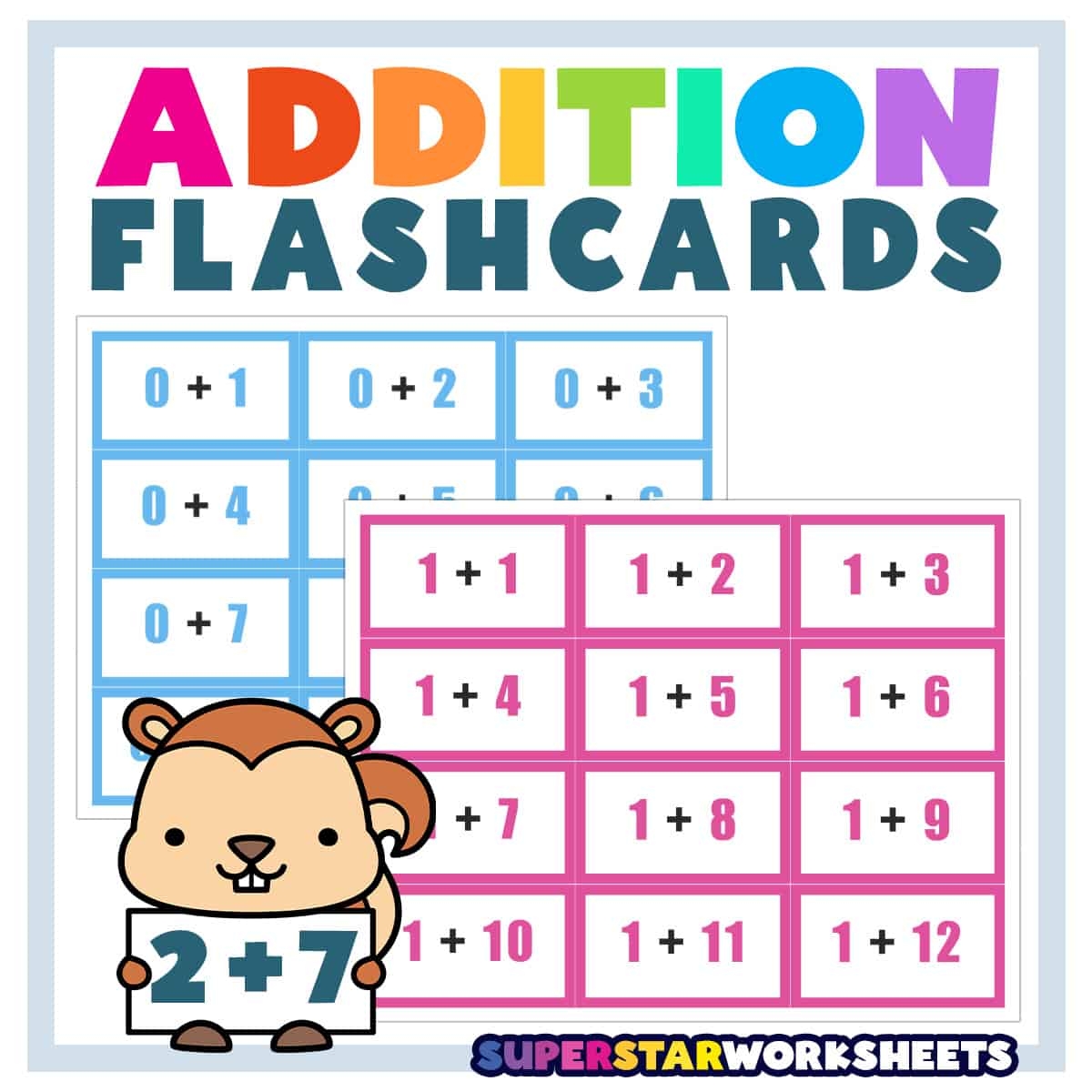 Subtraction Flash Cards ONLINE Printable